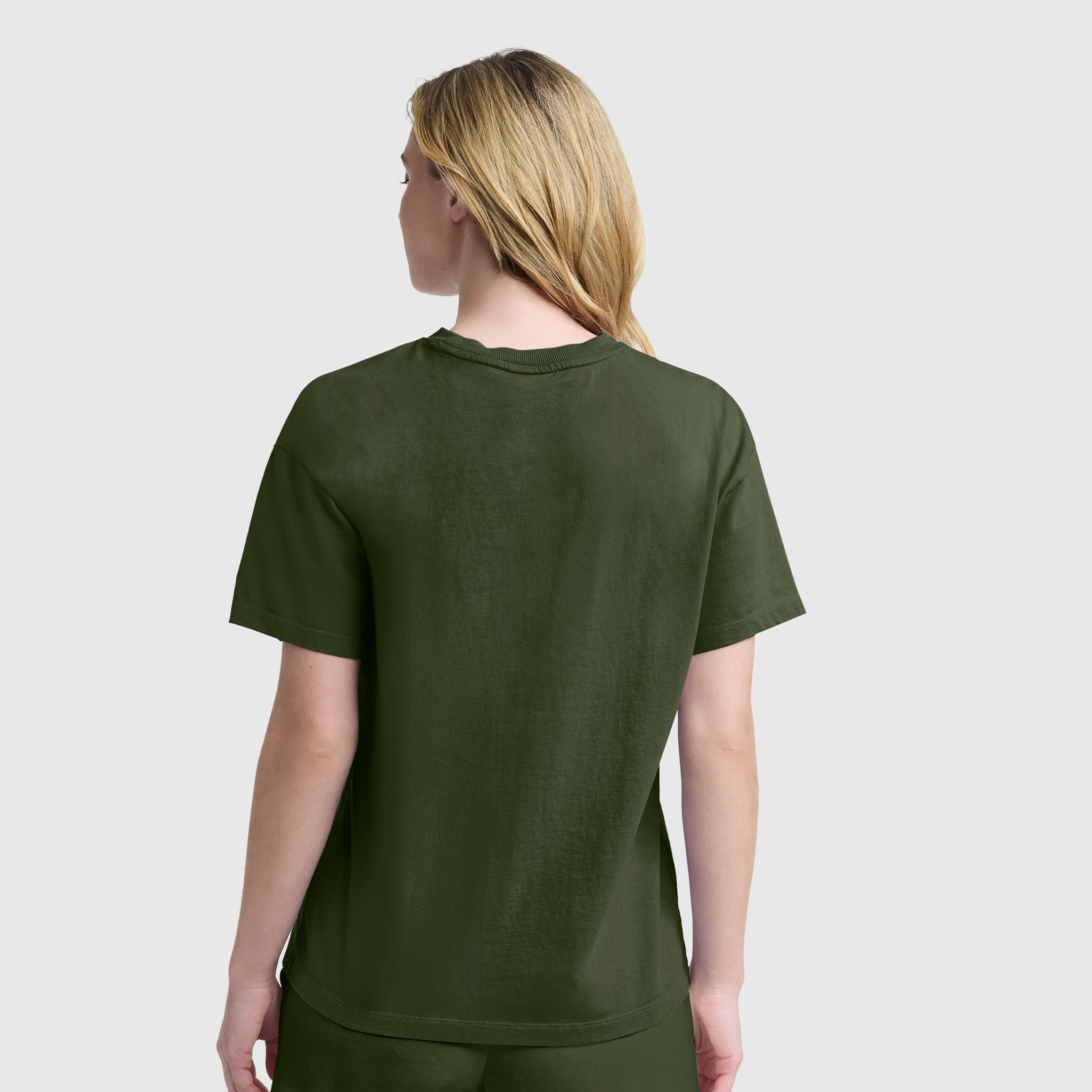 Champion Loose Fit T-shirt femme vert Chive coton ample