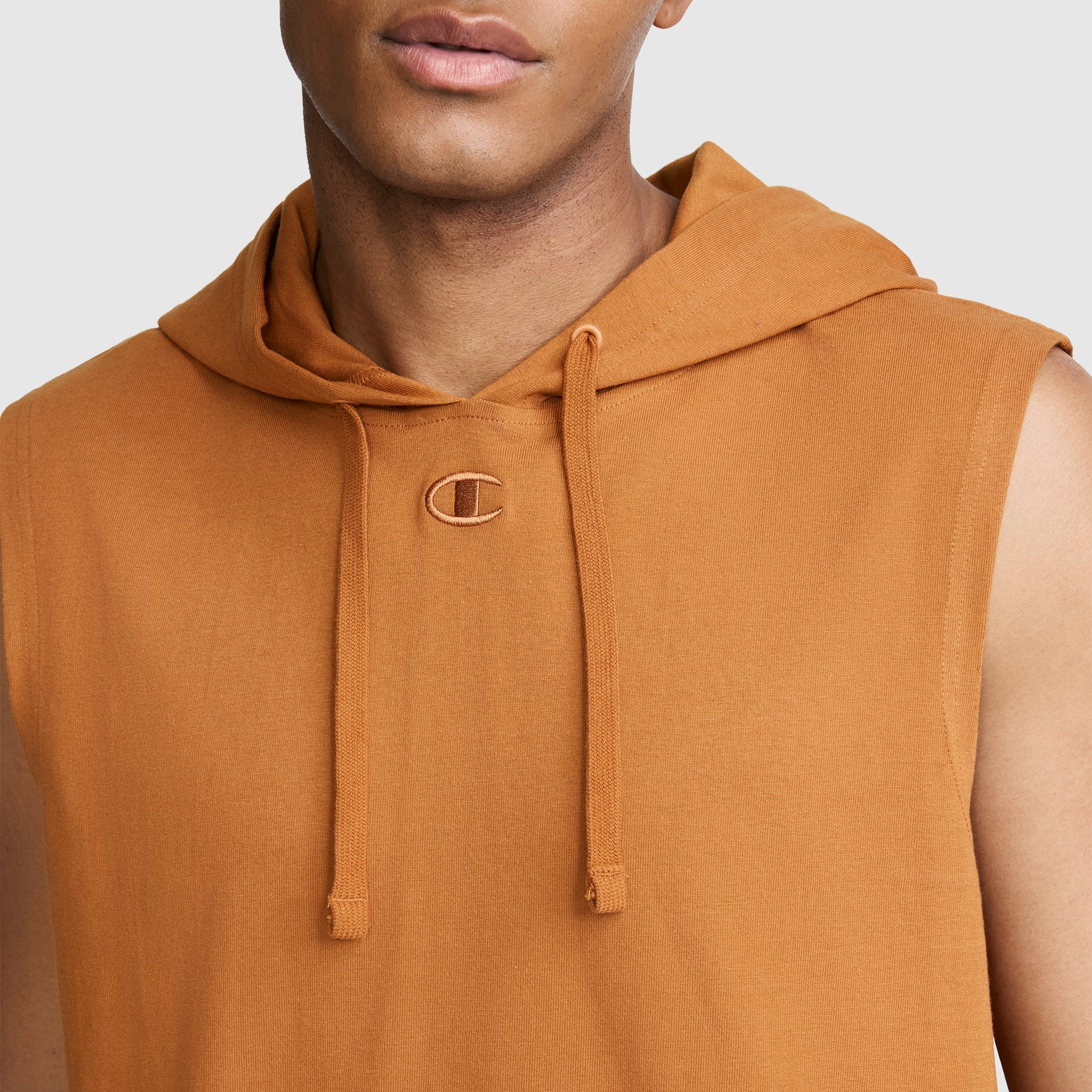 Champion Jersey Sleeveless Hoodie sweat capuche orange Glazed Ginger coton