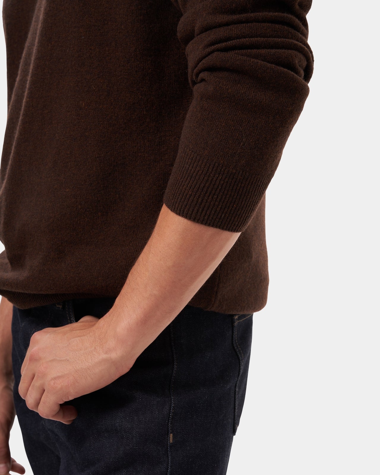 Lafaurie Gavino pull col roulé marron noix laine