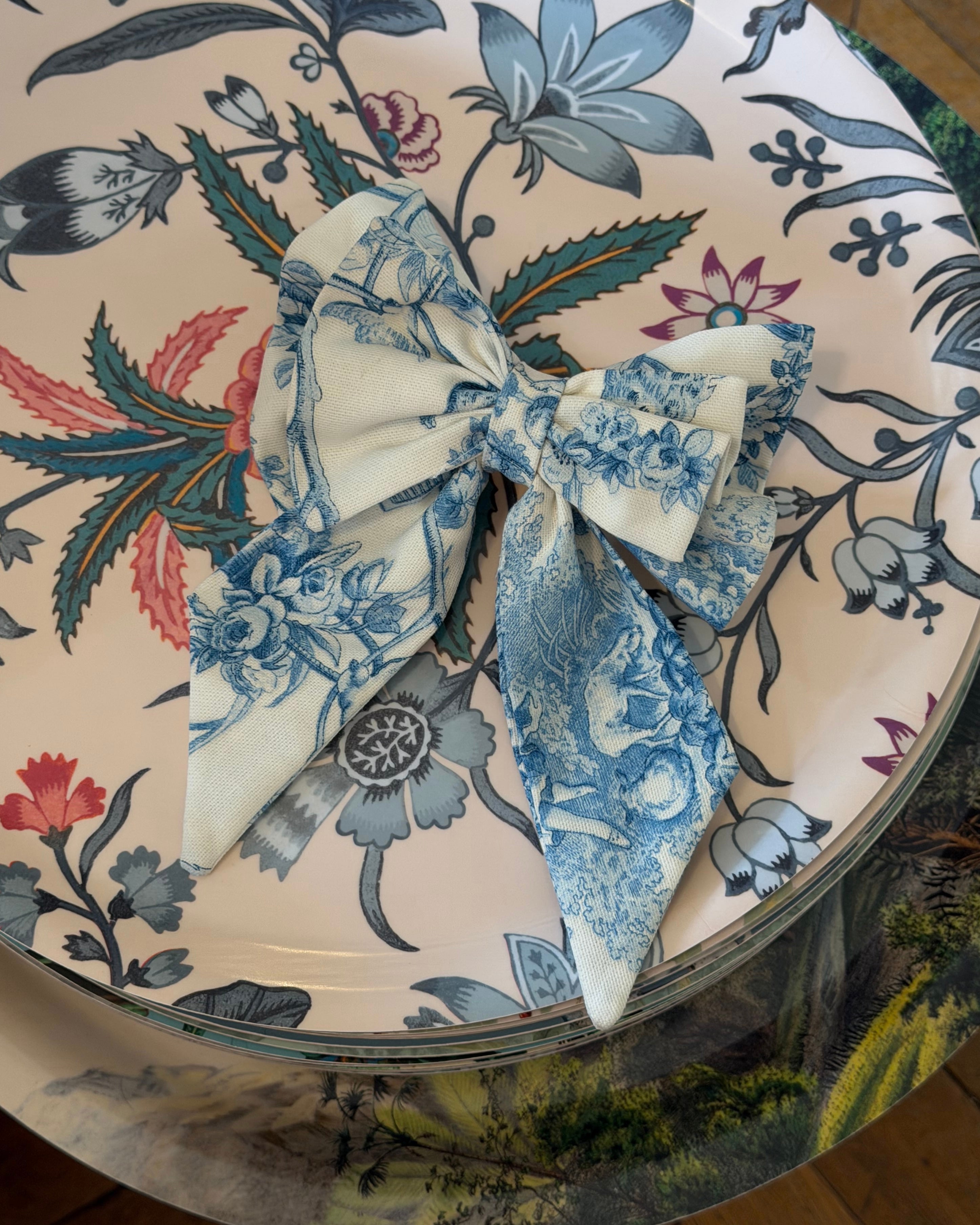 Solène Gisèle Couture Demoiselle Bleue nœud coton 15x20