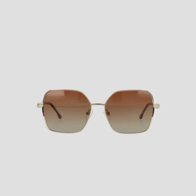 Champion Boho Square Lunettes Soleil Femme Or Clair Verres Polarisés