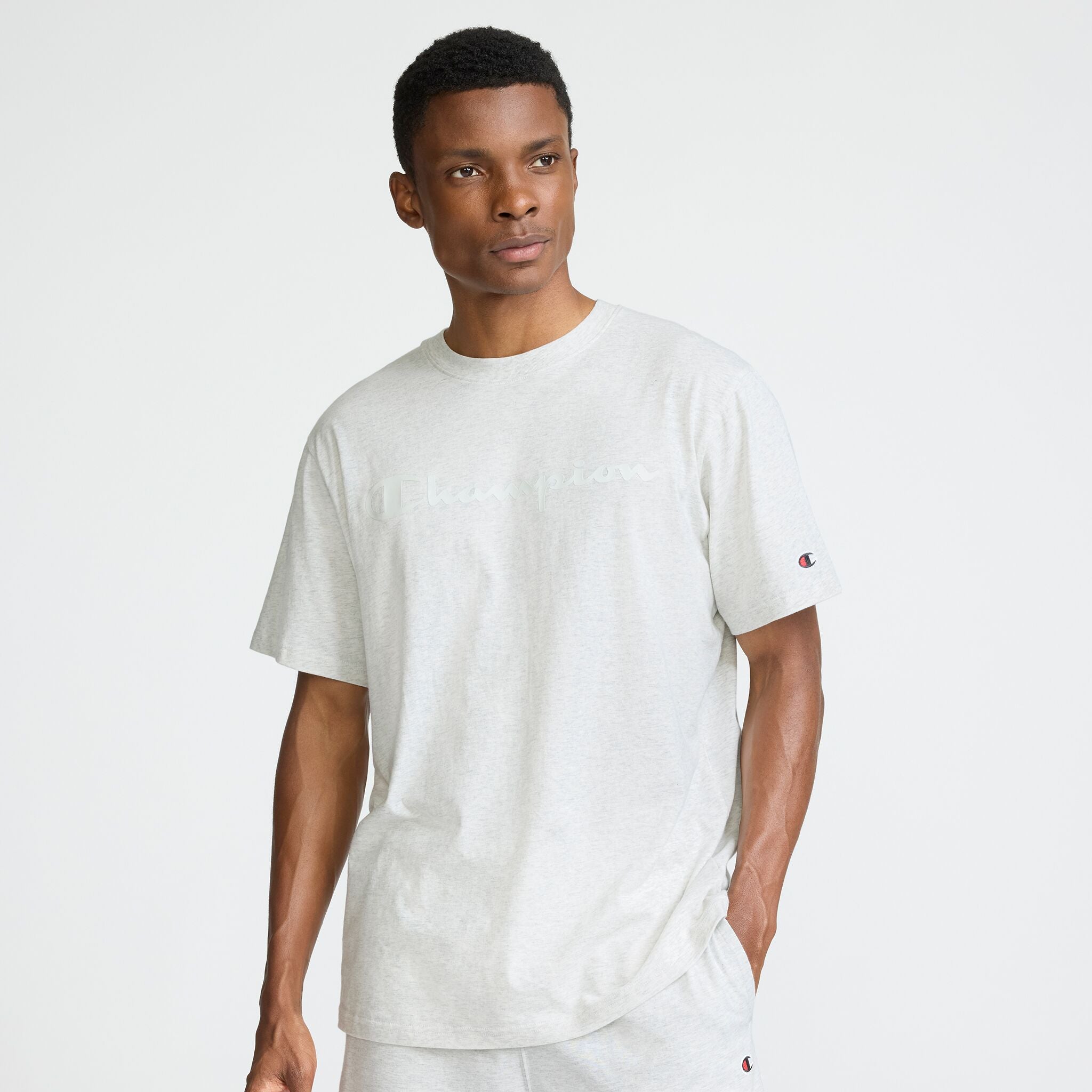Champion Classic Graphic T-shirt homme gris chiné coton