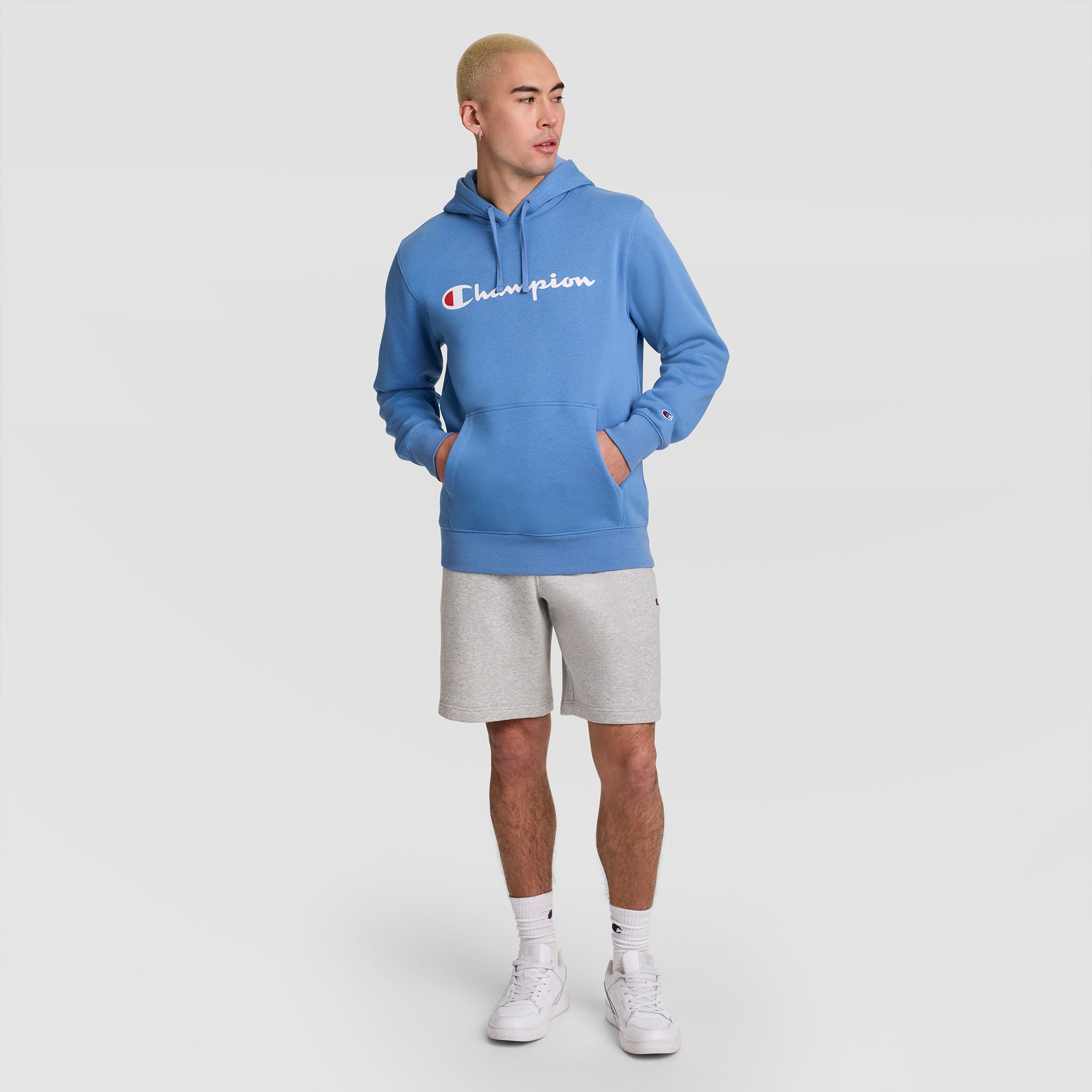 Champion Powerblend Hoodie Full Script Logo sweat à capuche Riviera