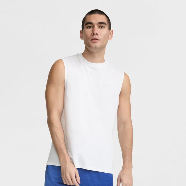 Champion Muscle Tank Débardeur Homme Blanc Coton