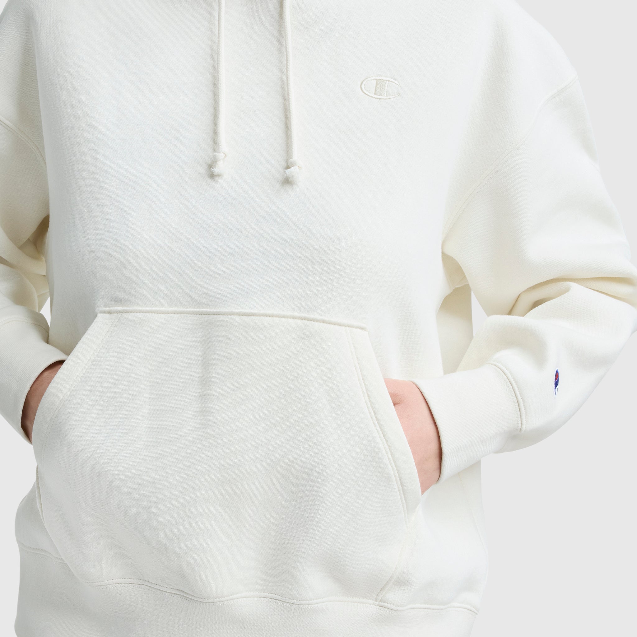 Champion Powerblend Freshman Hoodie sweat à capuche écru coton
