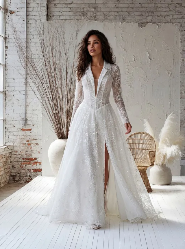 Hervé Paris Promise Paola robe de mariée blanche longue