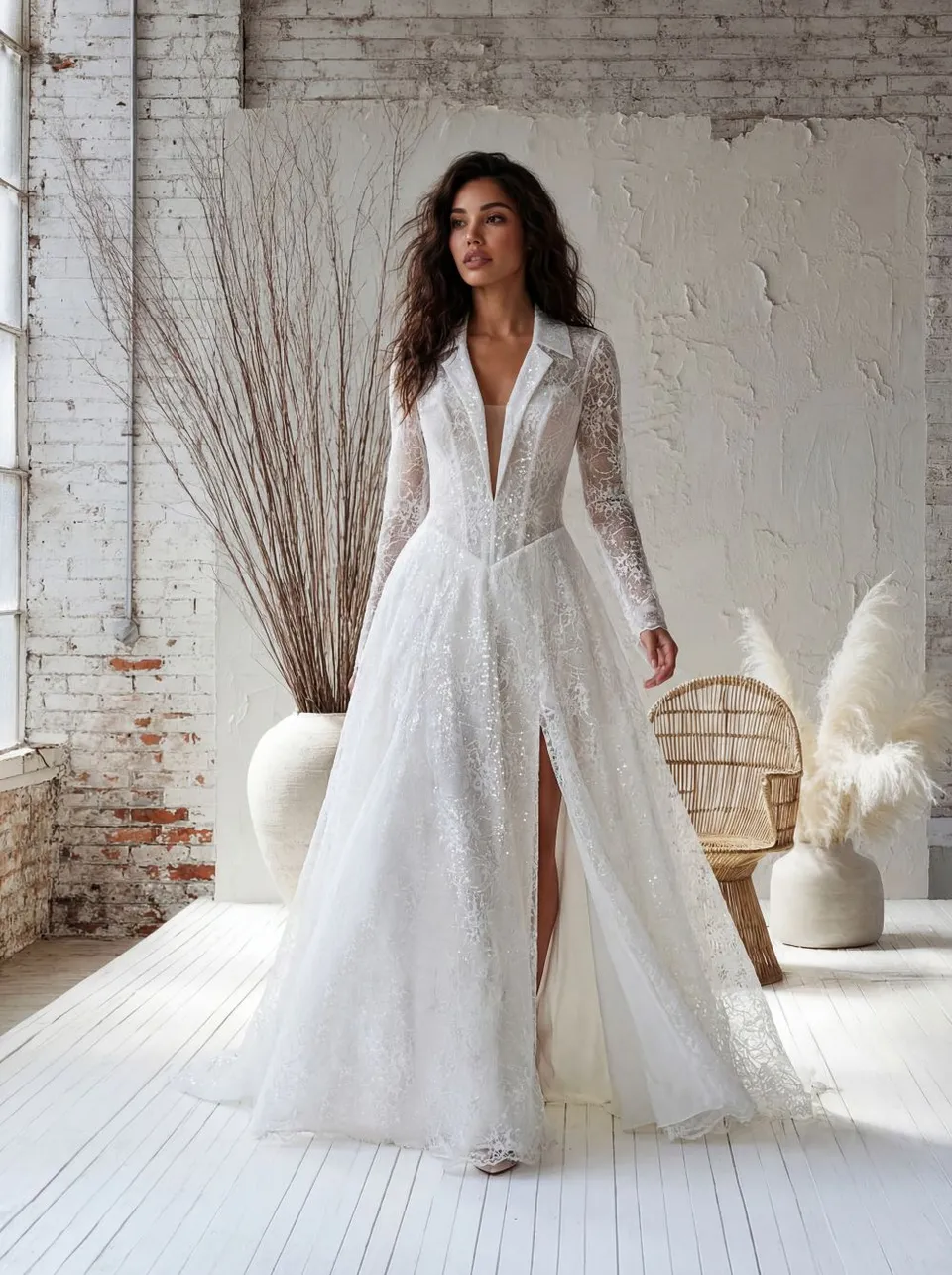 Hervé Paris Promise Paola robe de mariée blanche longue
