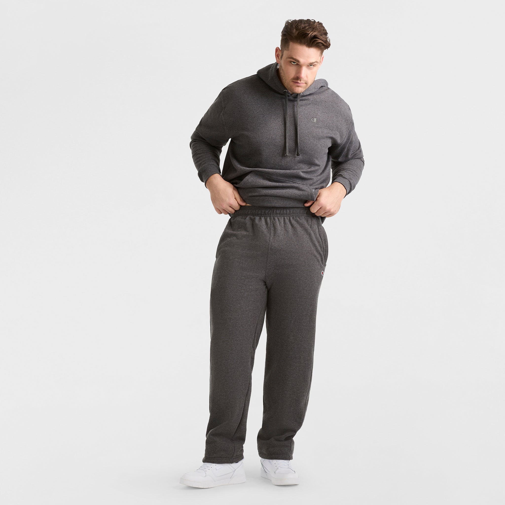 Champion Powerblend jogging homme gris chiné grande taille