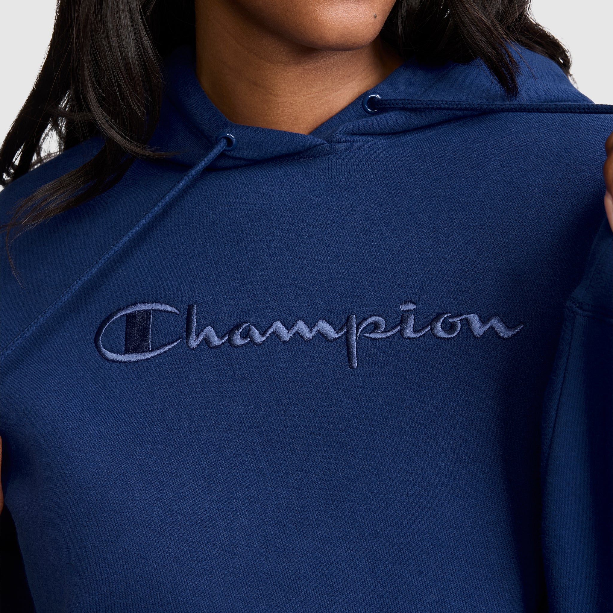 Champion Powerblend Freshman hoodie femme bleu molleton