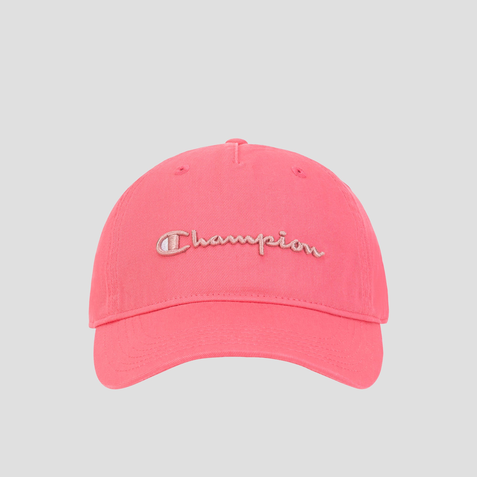 Champion Script Embroidery Adjustable Cap casquette corail coton
