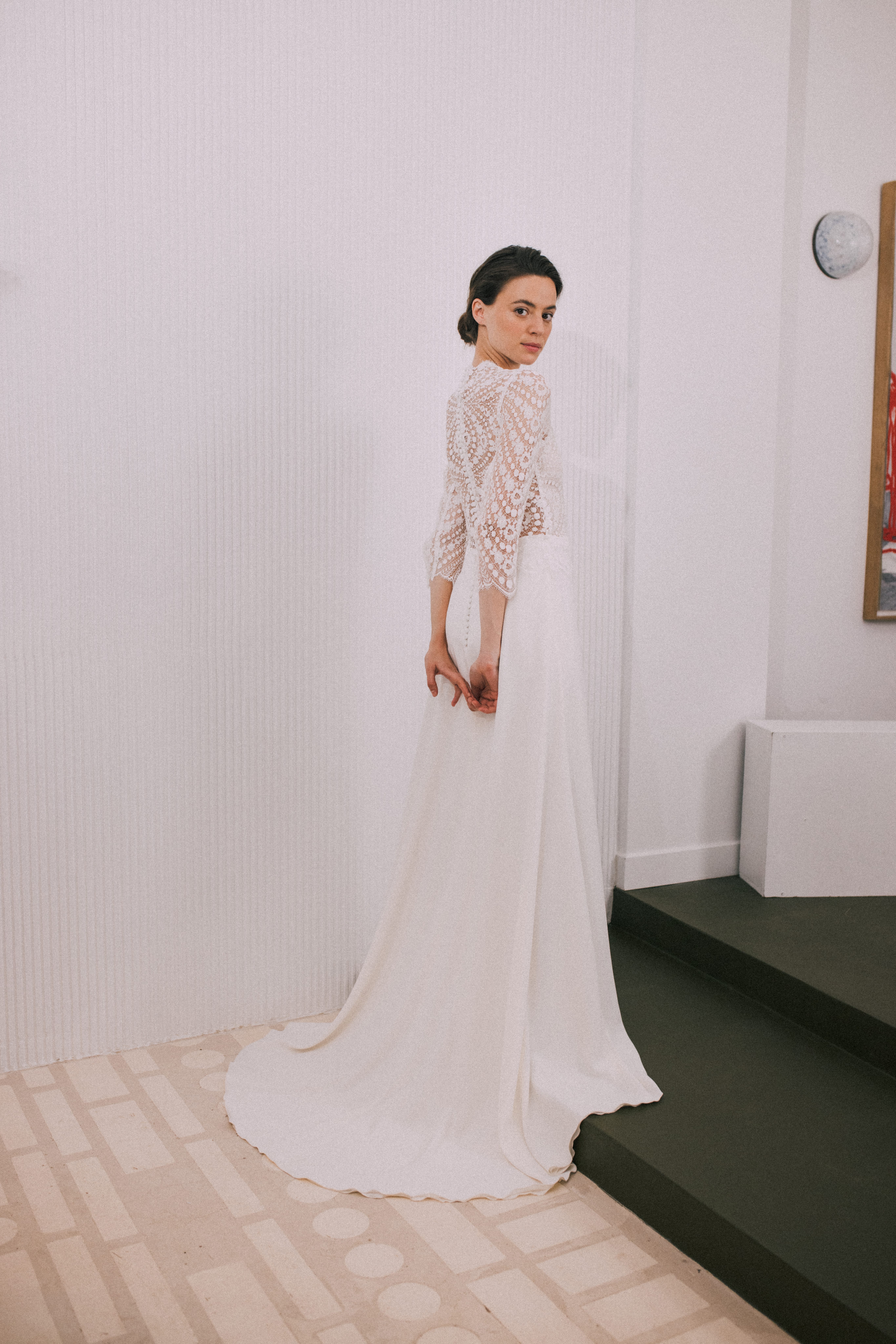 Maison Floret Sur-mesure Sean robe de mariée dentelle Calais