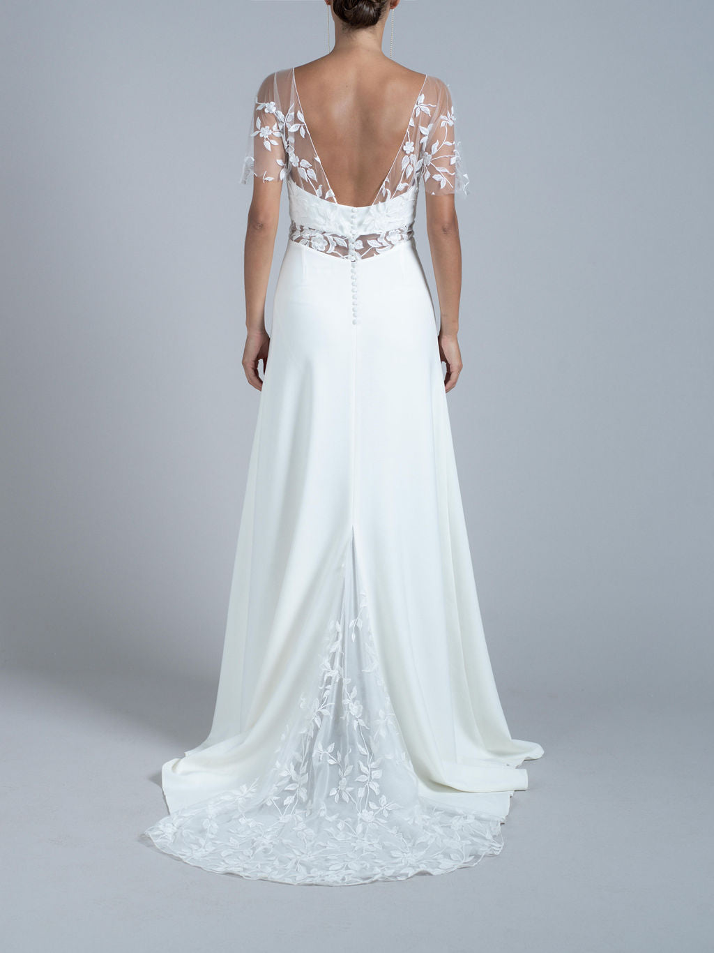 Rime Arodaky Kiss robe de mariée crêpe tulle brodé