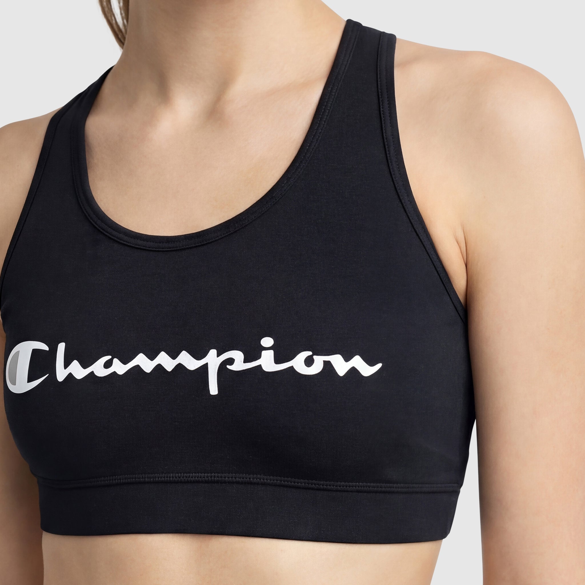 Champion Sports Bra Script Logo brassière noire coton S-2XL