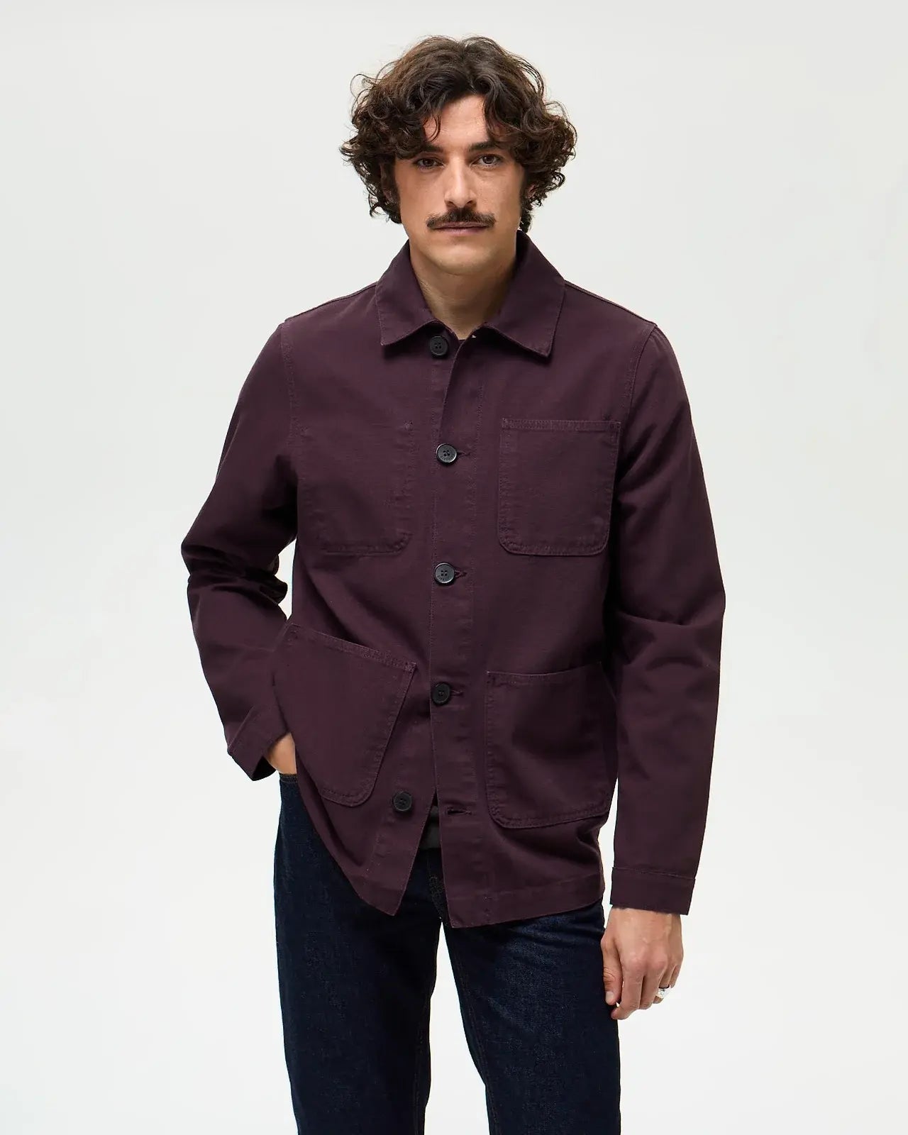 LAFAURIE Delaunay veste de peintre dark prune coton