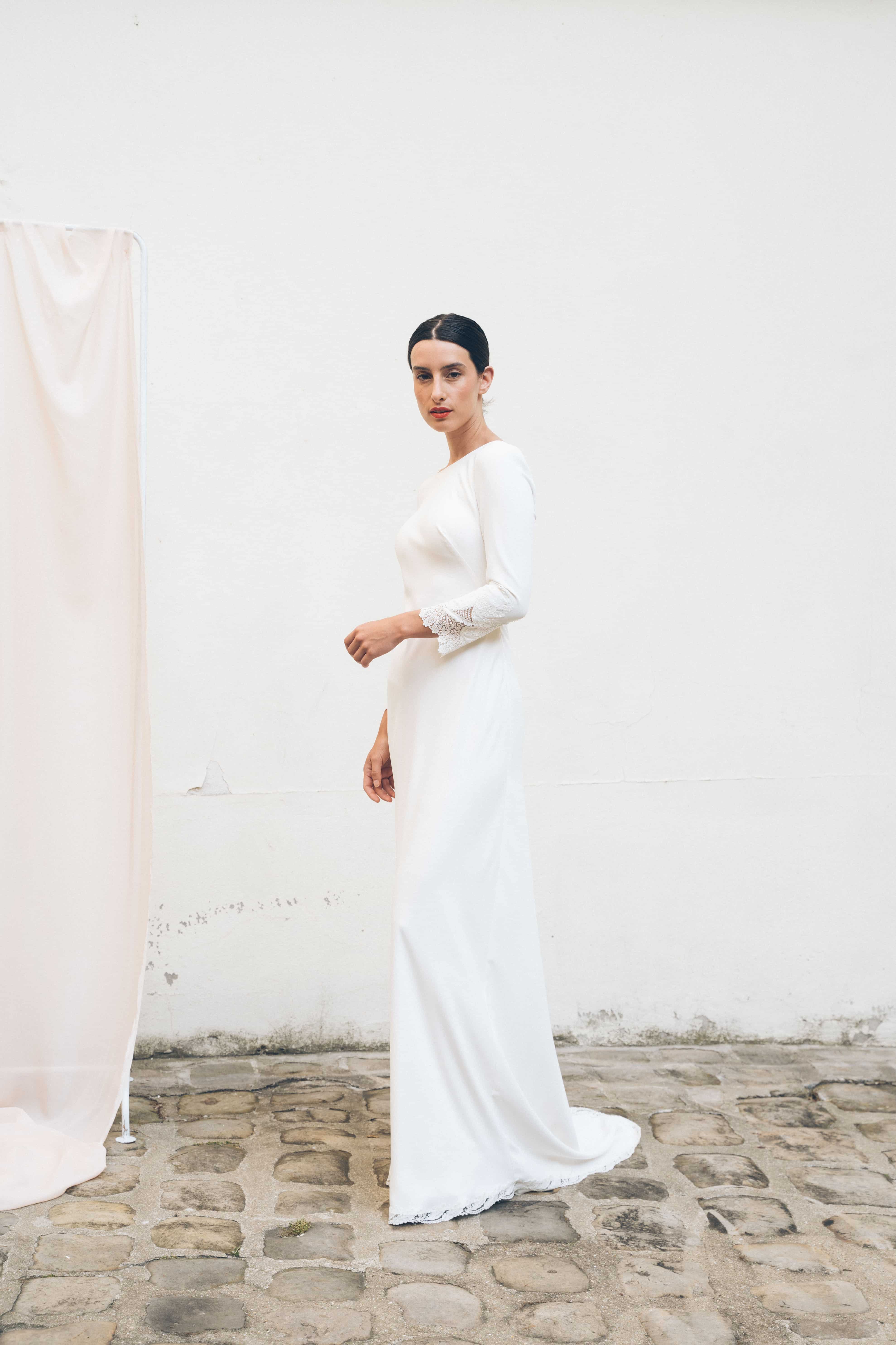 Maison Floret Sur-mesure Faust robe de mariée dos nu dentelle