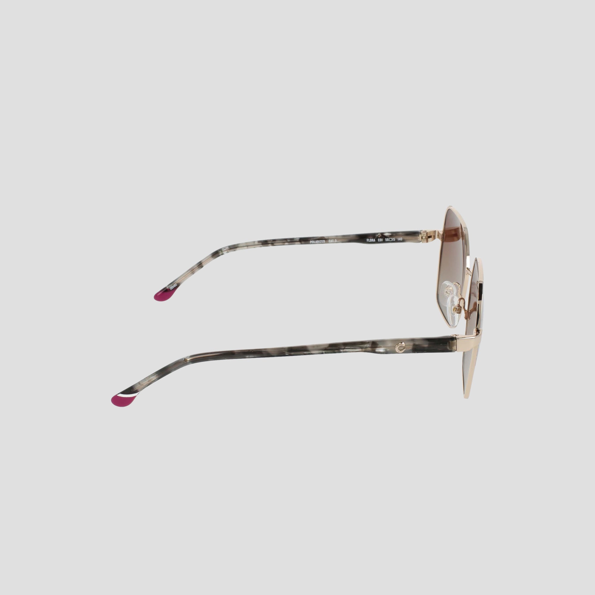 Champion Boho Square Lunettes Soleil Femme Or Clair Verres Polarisés