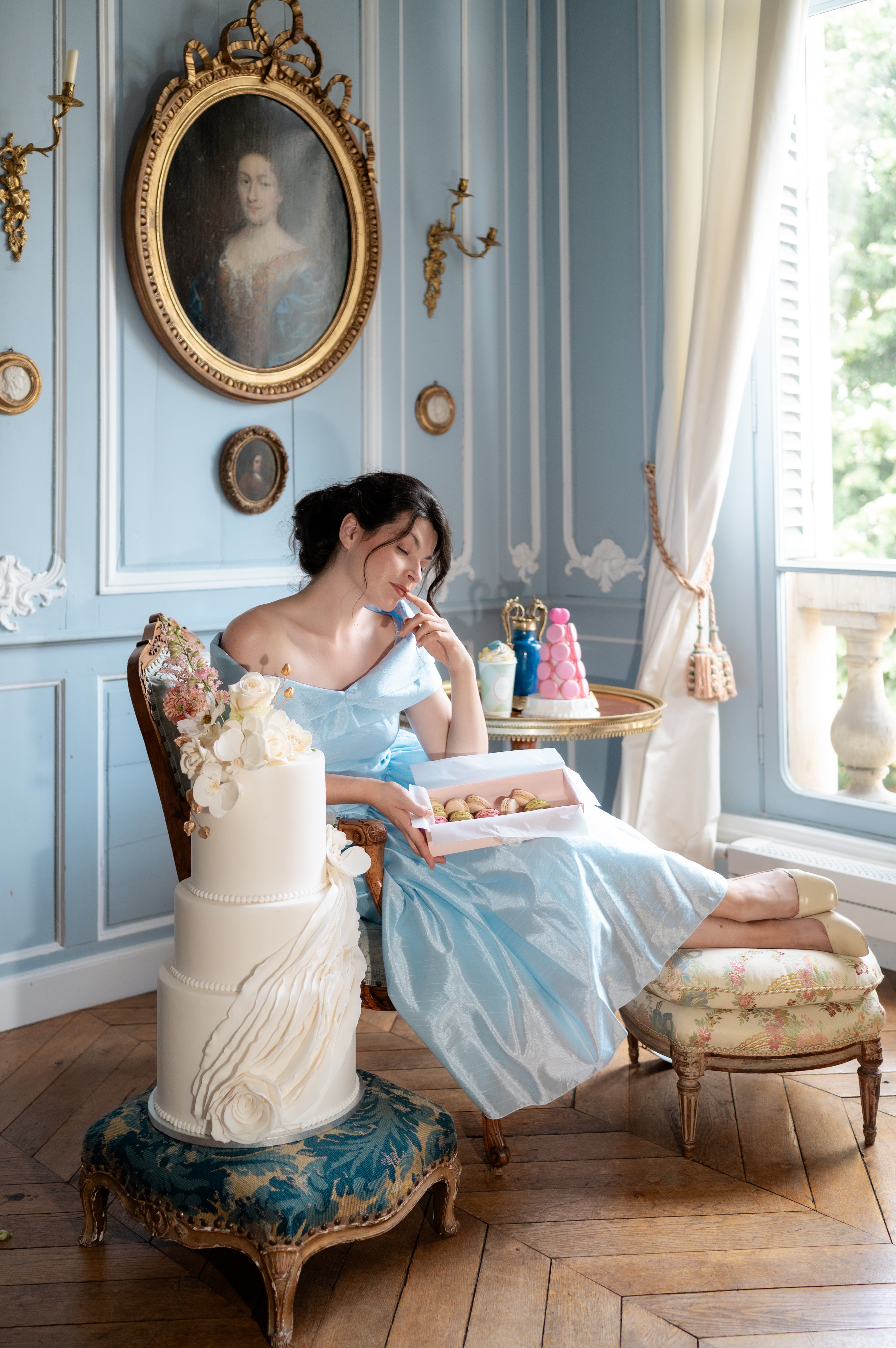 Solène Gisèle La mariée Célestine robe bleu ciel taille 38