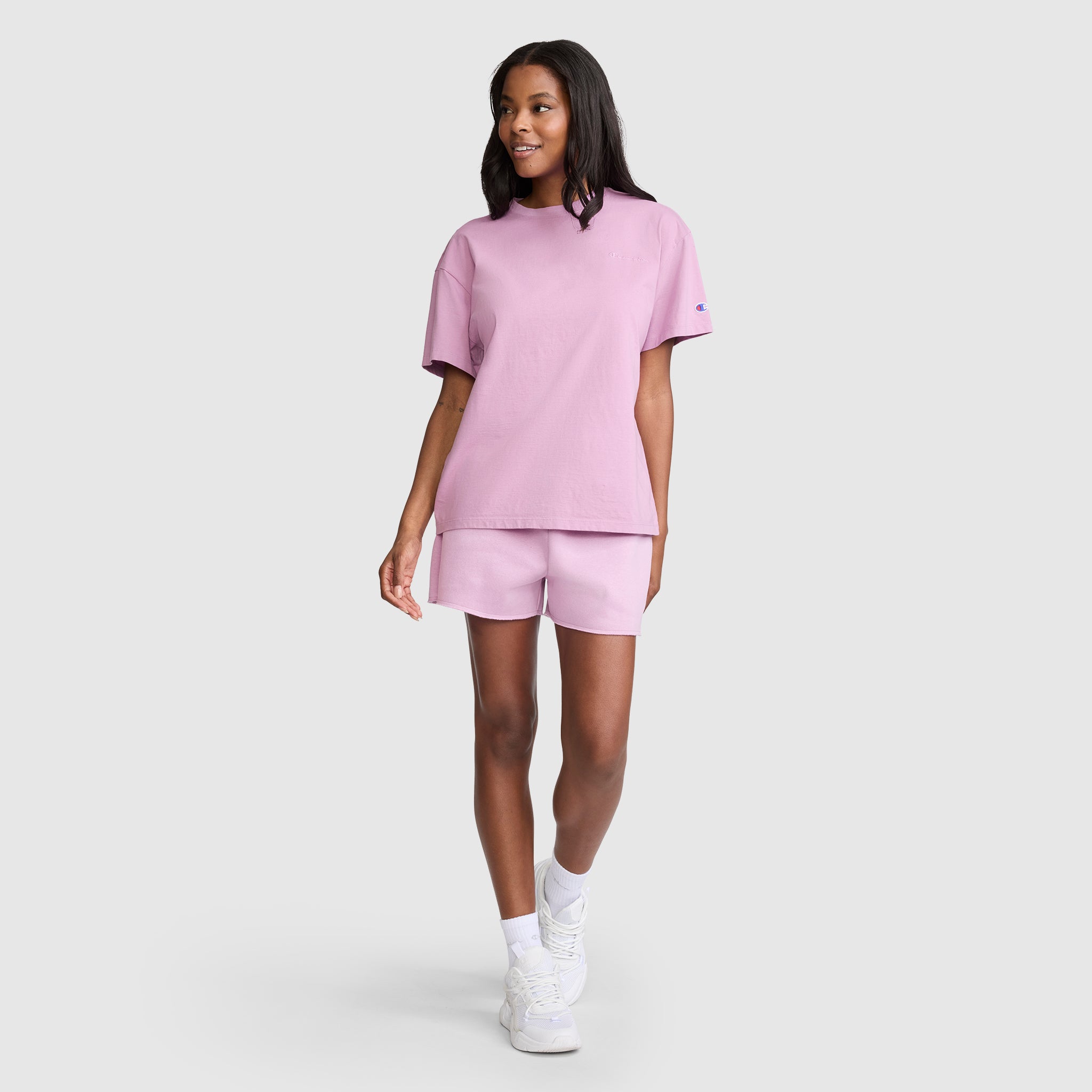 Champion Powerblend 3" C Logo short molleton violet Smoky Grape