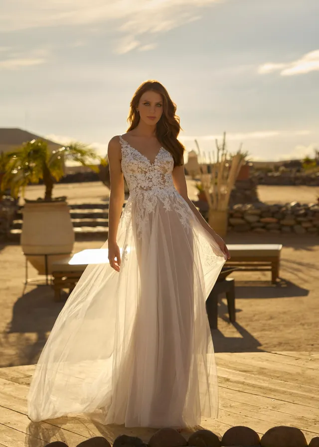 Hervé Paris Cherish Love Collection Cato robe de mariée satin