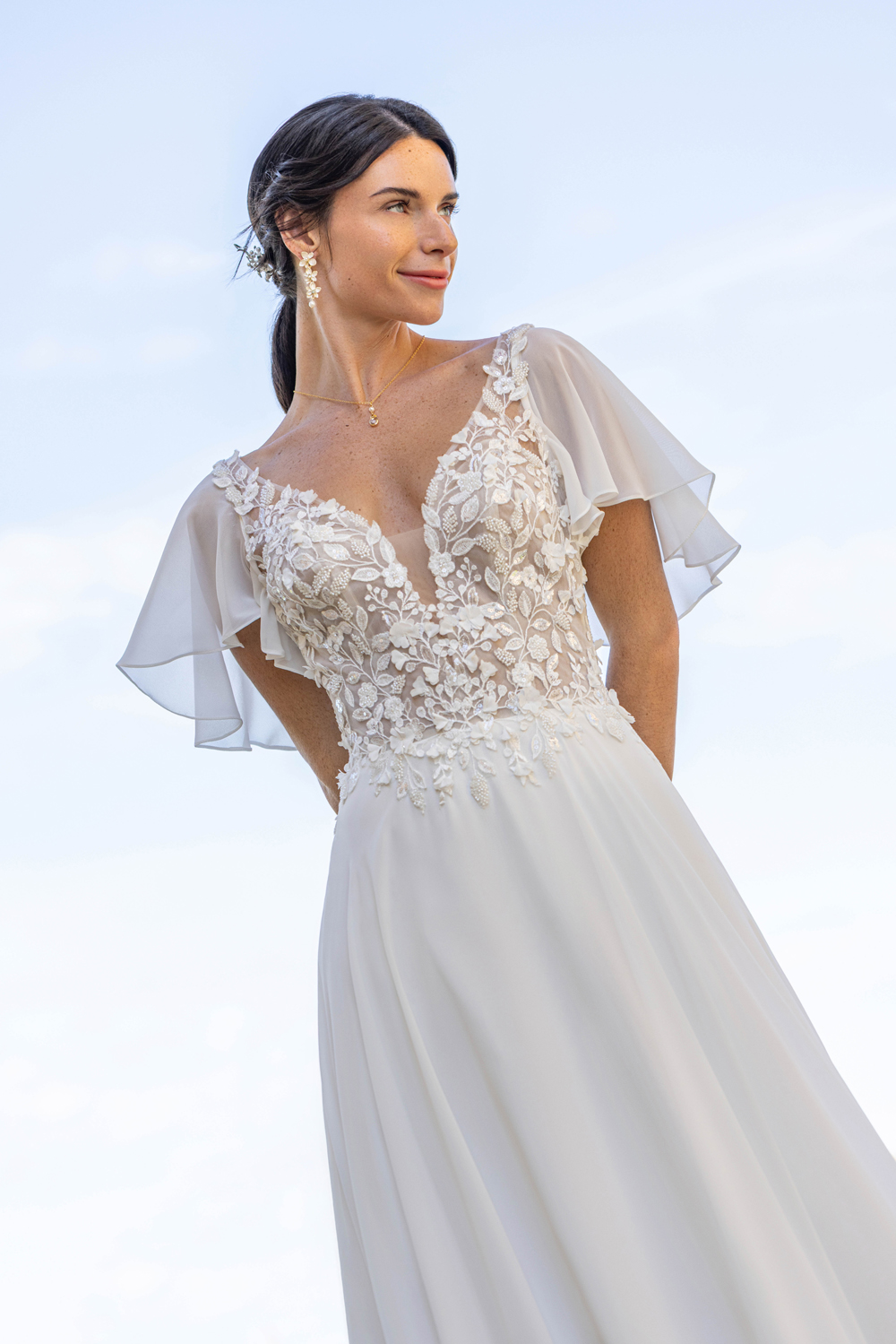 Le Jour de Notre Oui Bonheur robe de mariée blanche