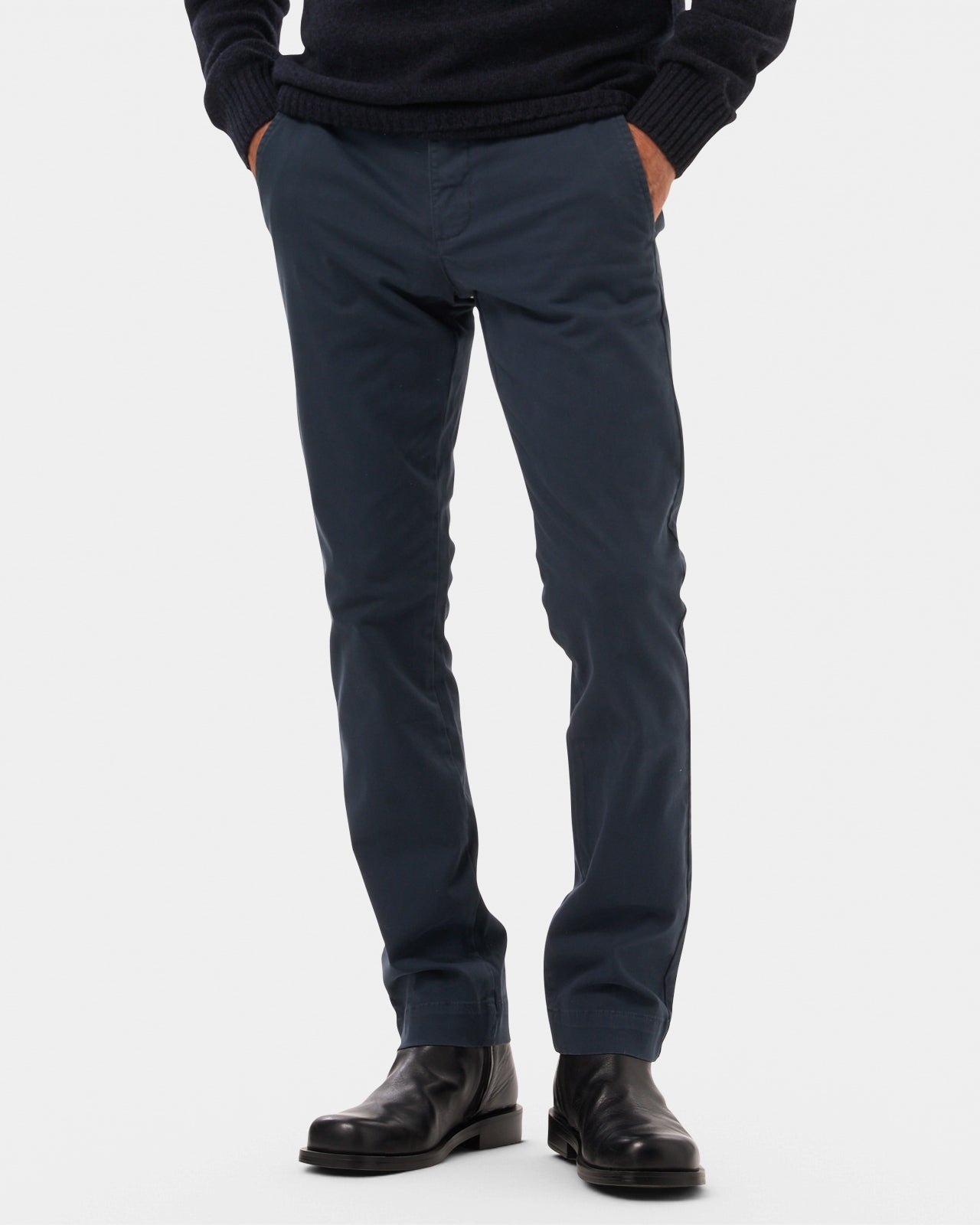 LAFAURIE ALBERT Bleu Petrole chino homme twill coton ajusté