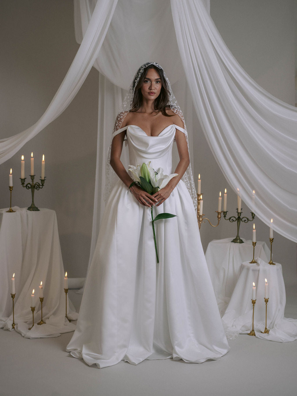 Rime Arodaky Bridal Roslyn robe de mariée satin duchesse