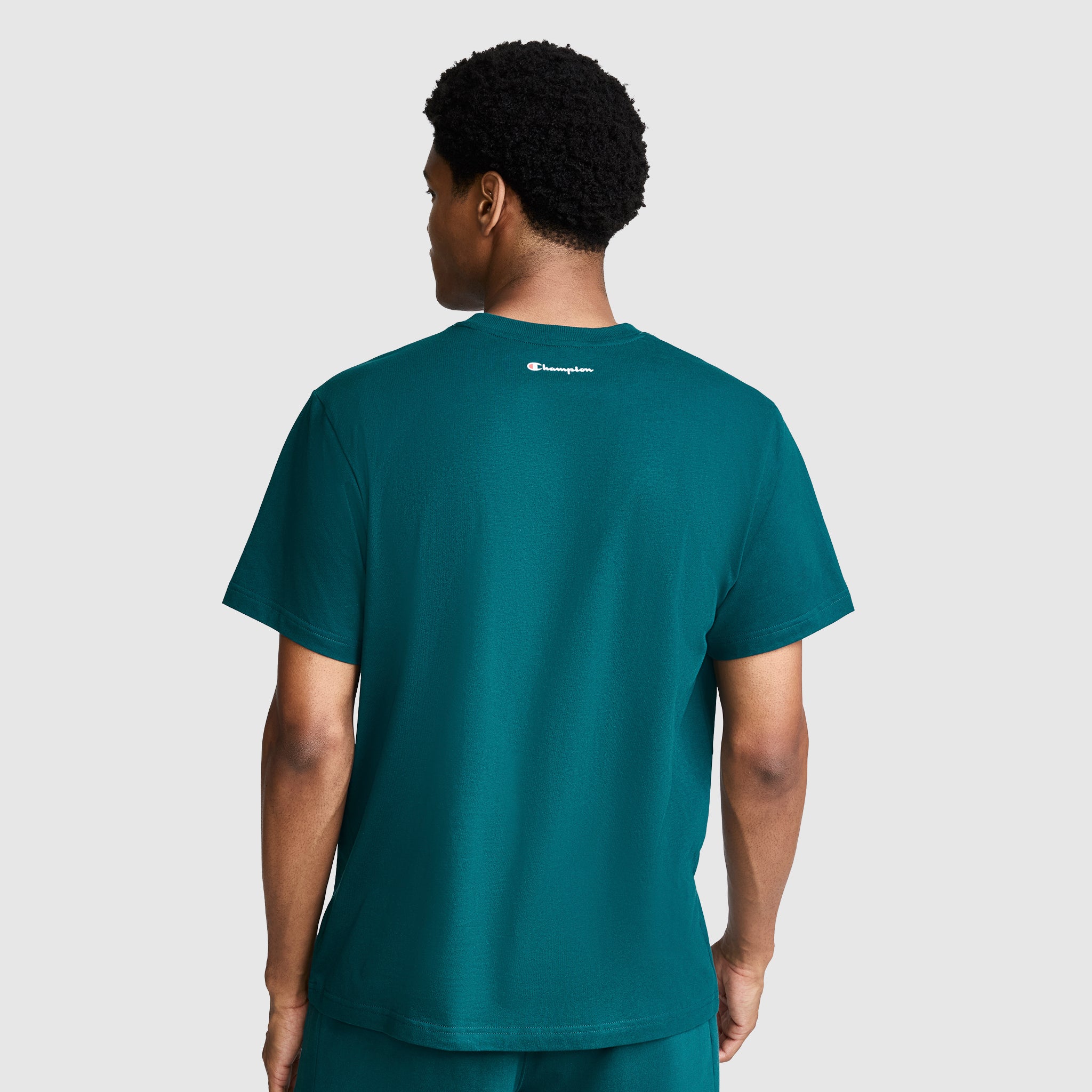 Champion Classic Graphic Script Logo t-shirt homme Deep Teal coton