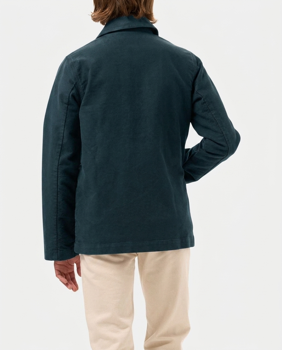 Lafaurie Hockney veste bleu canard coton