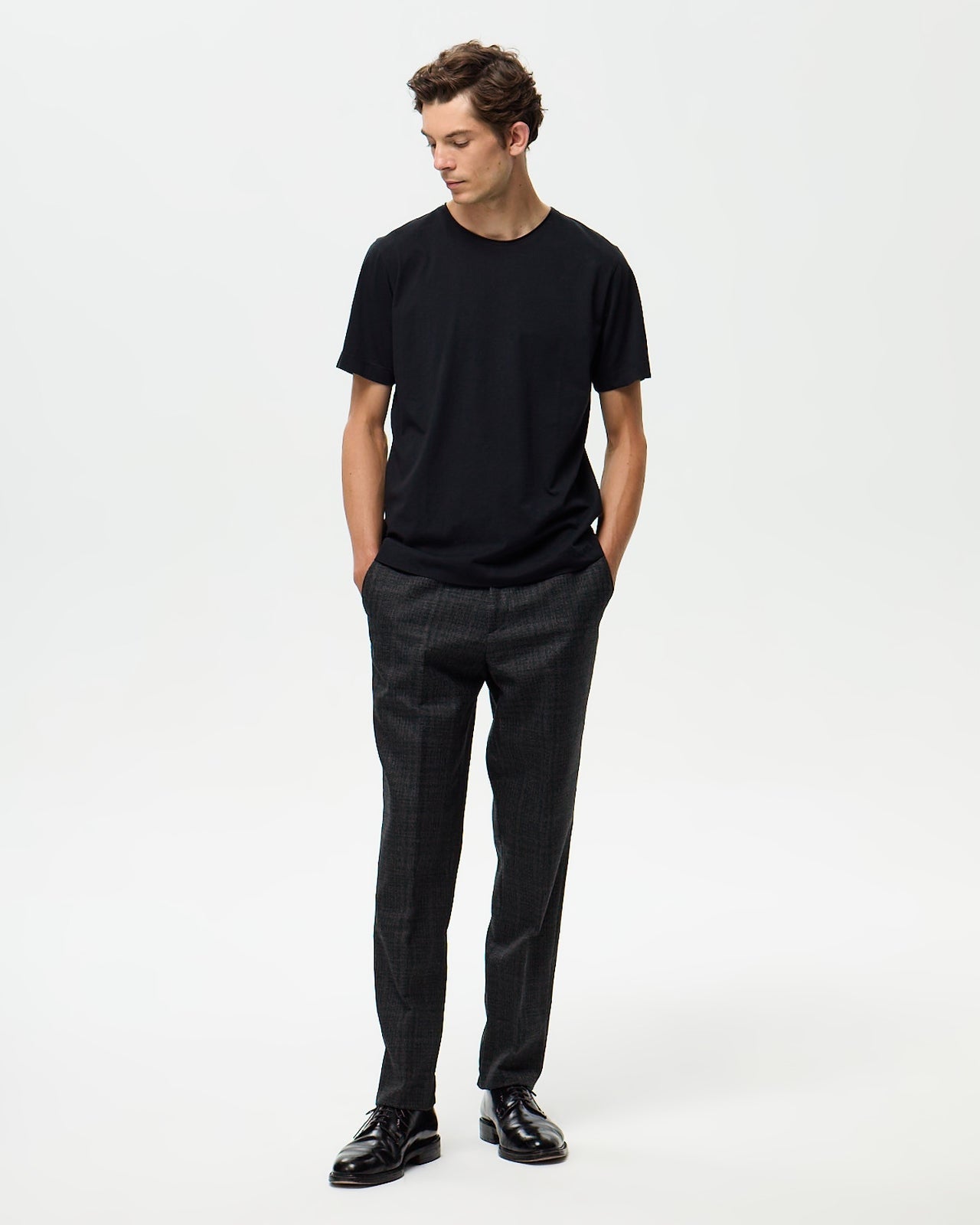 Lafaurie Basile T-shirt Noir Voile Coton Coupe Droite