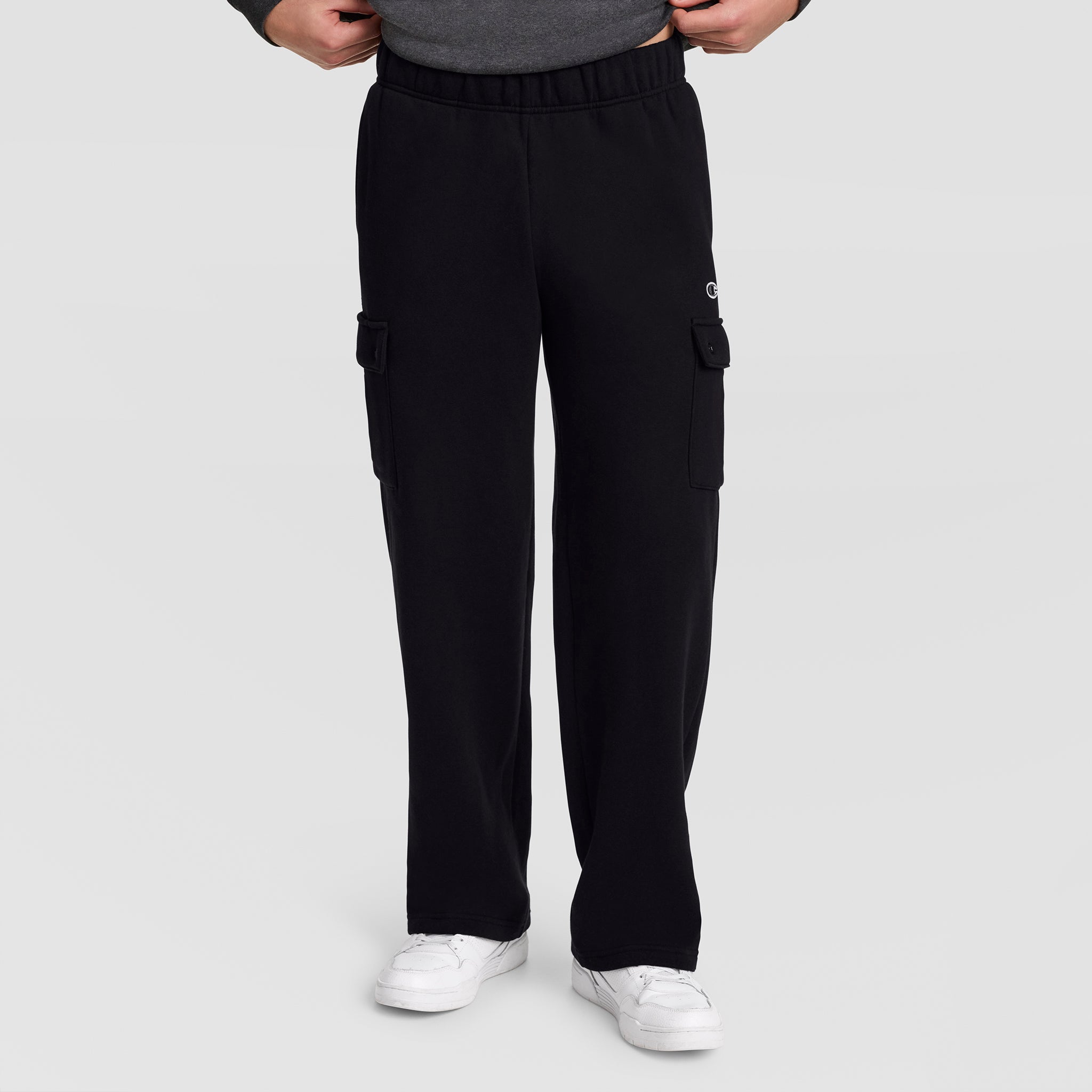 Champion Fleece Cargo Pantalon jogging noir logo C