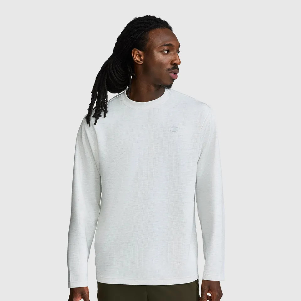 Champion Sport Sweat Homme Gris Platinum Silver Heather