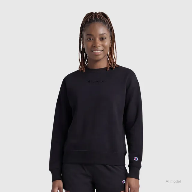 Champion Powerblend Crewneck Sweatshirt sweat femme noir