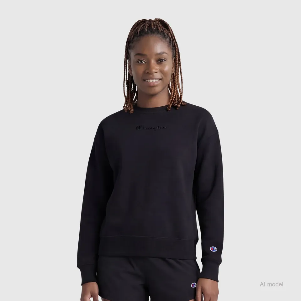 Champion Powerblend Crewneck Sweatshirt sweat femme noir
