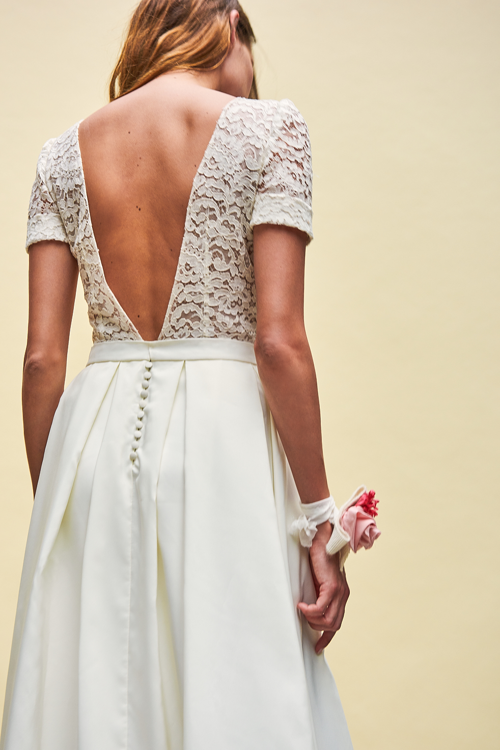 Maison Floret Sur-mesure Newton robe de mariée dentelle Calais