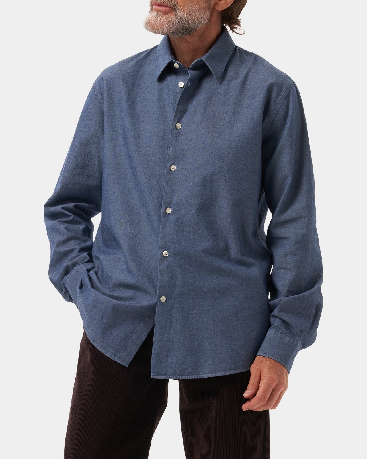 LAFAURIE MIO Denim Stone chemise homme coton coupe droite