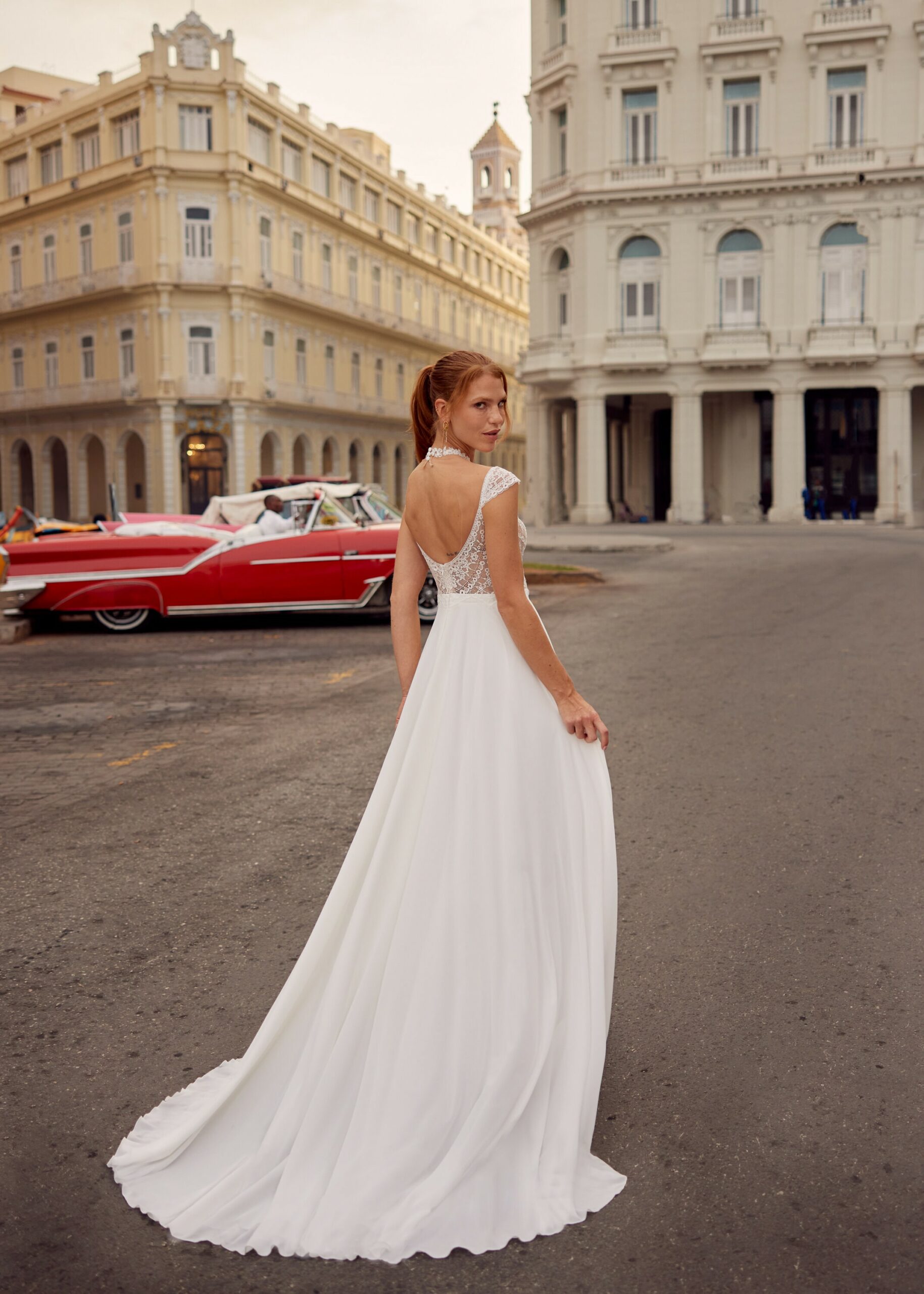 Hervé Paris Libre Leah robe de mariée ivoire fluide