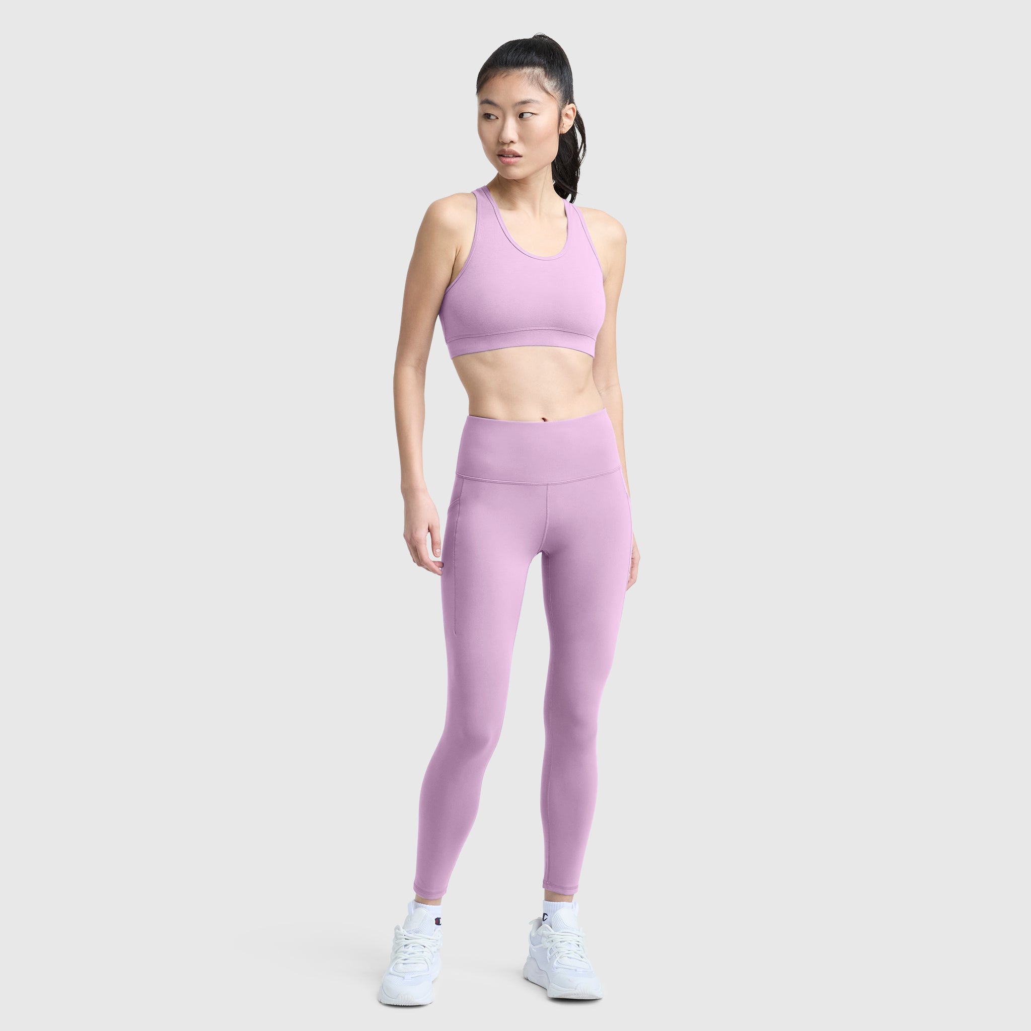 Champion Leggings C Logo legging violet Smoky Grape poches