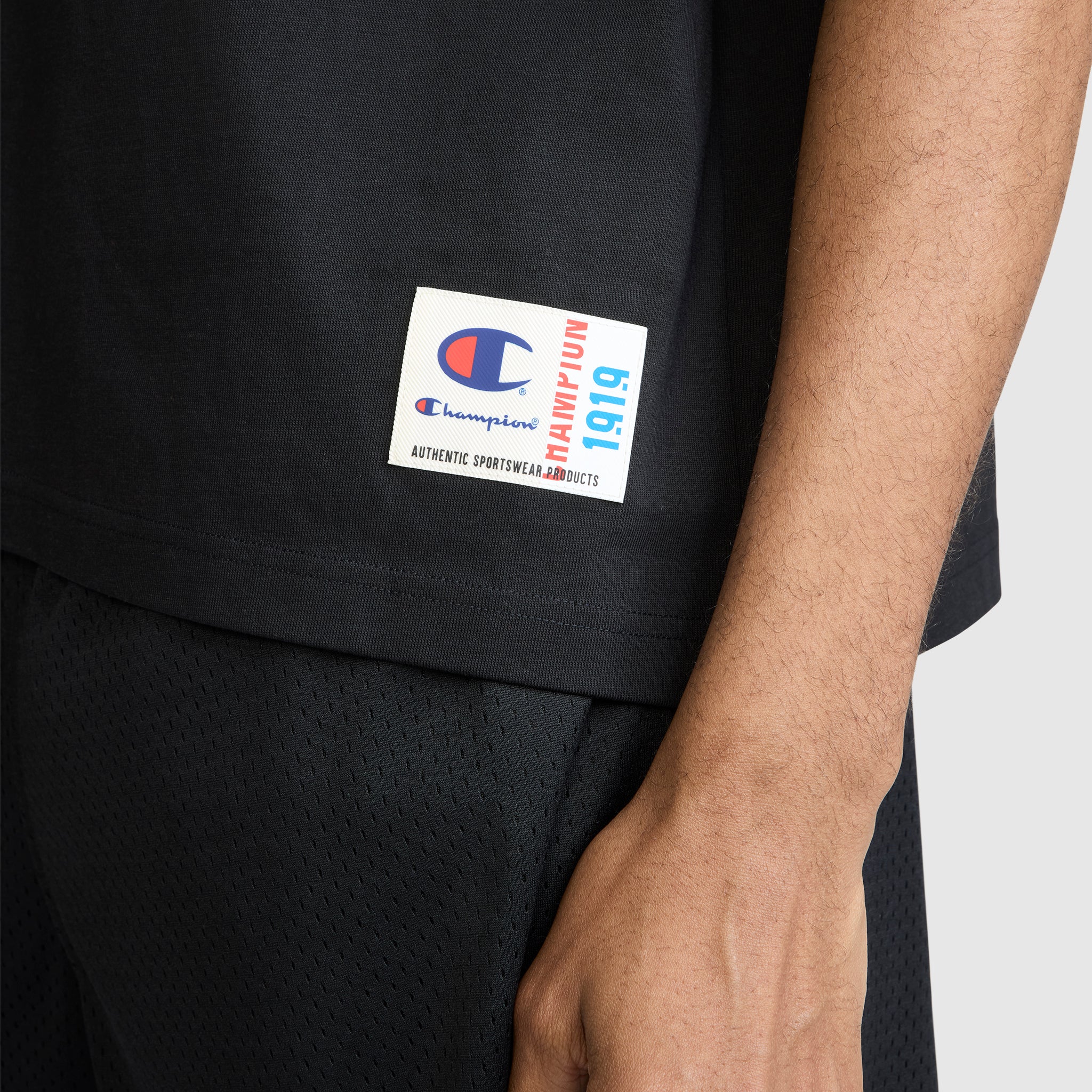 Champion Boxy T-Shirt coton manches courtes Noir