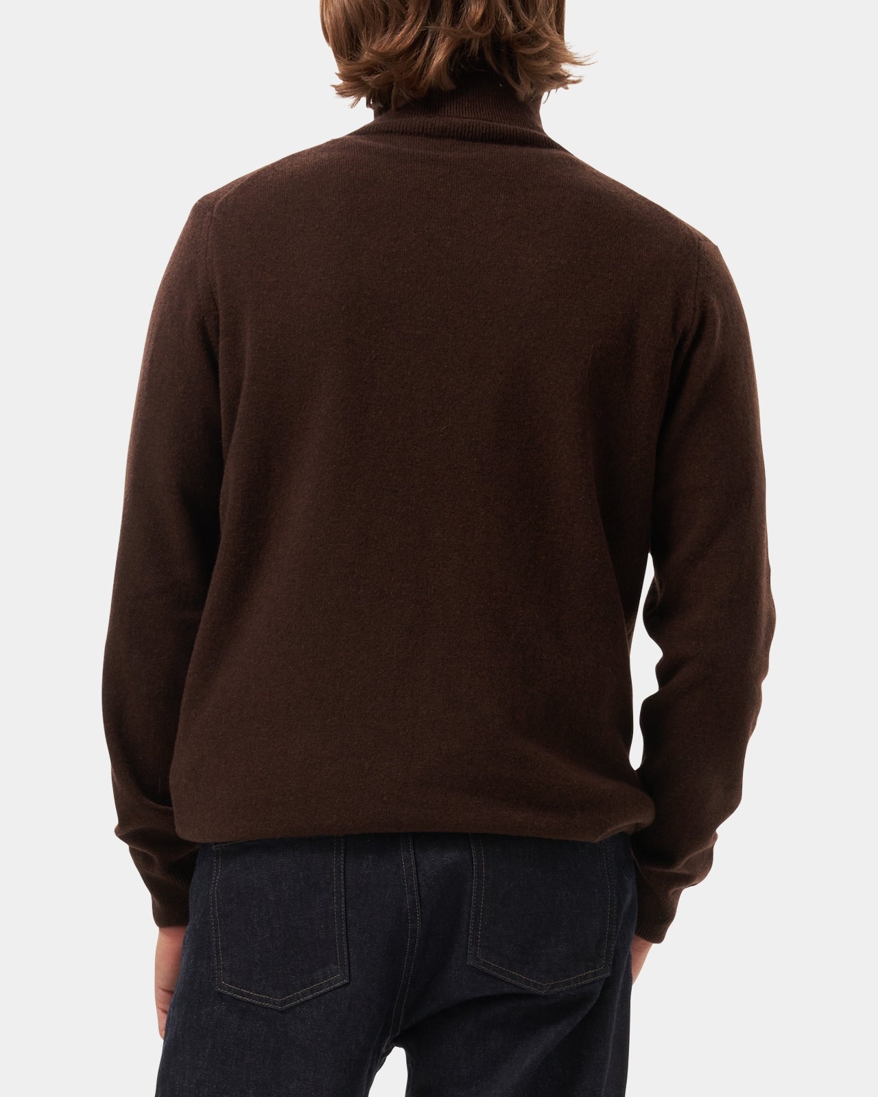 Lafaurie Gavino pull col roulé marron noix laine