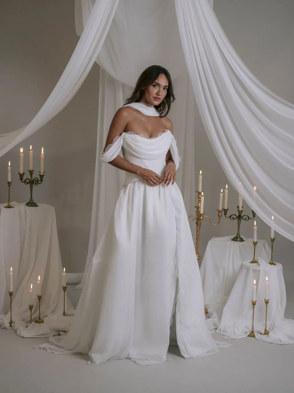 Rime Arodaky Bridal Reverie robe bustier plissée
