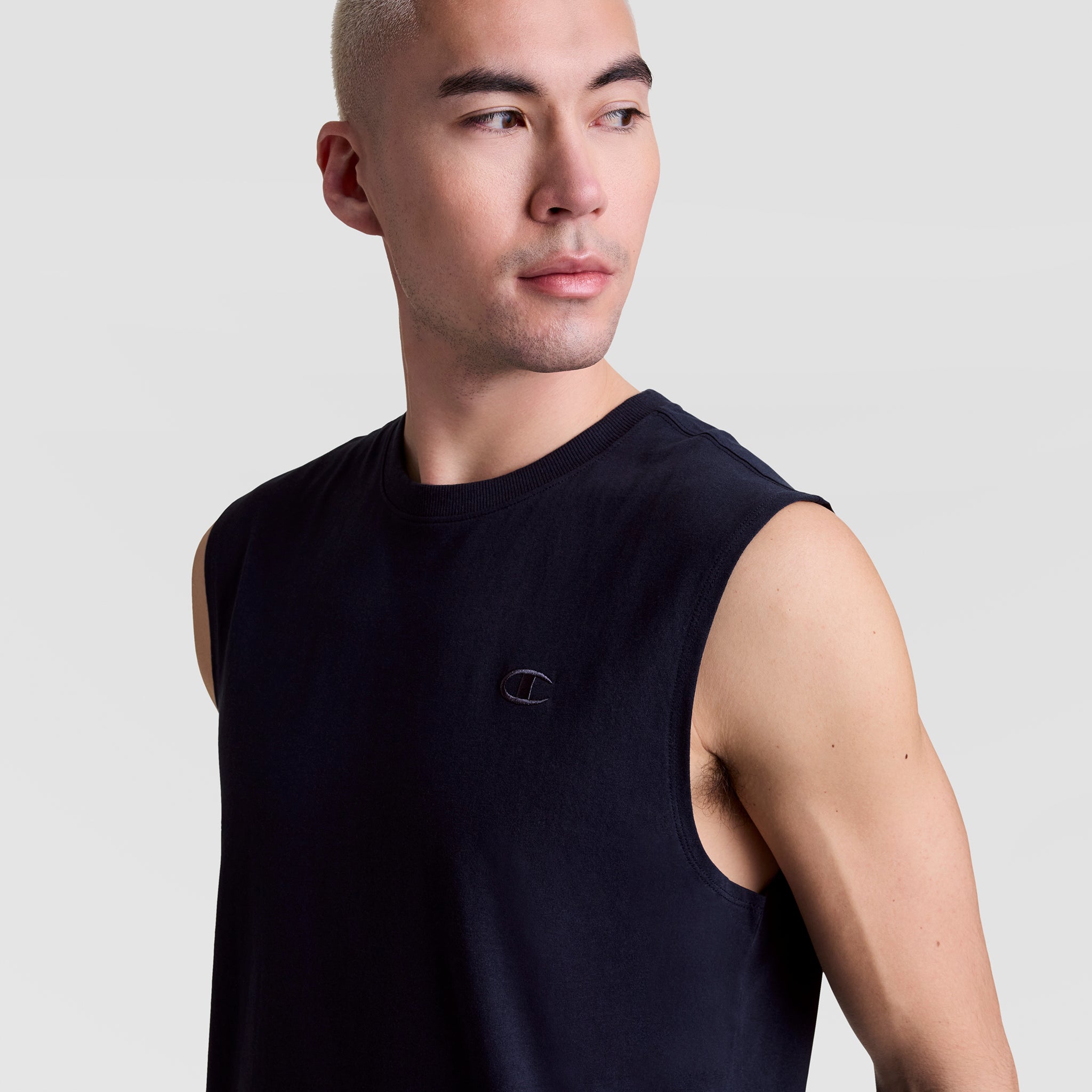 Champion Muscle Tank Débardeur Homme Bleu Marine Coton
