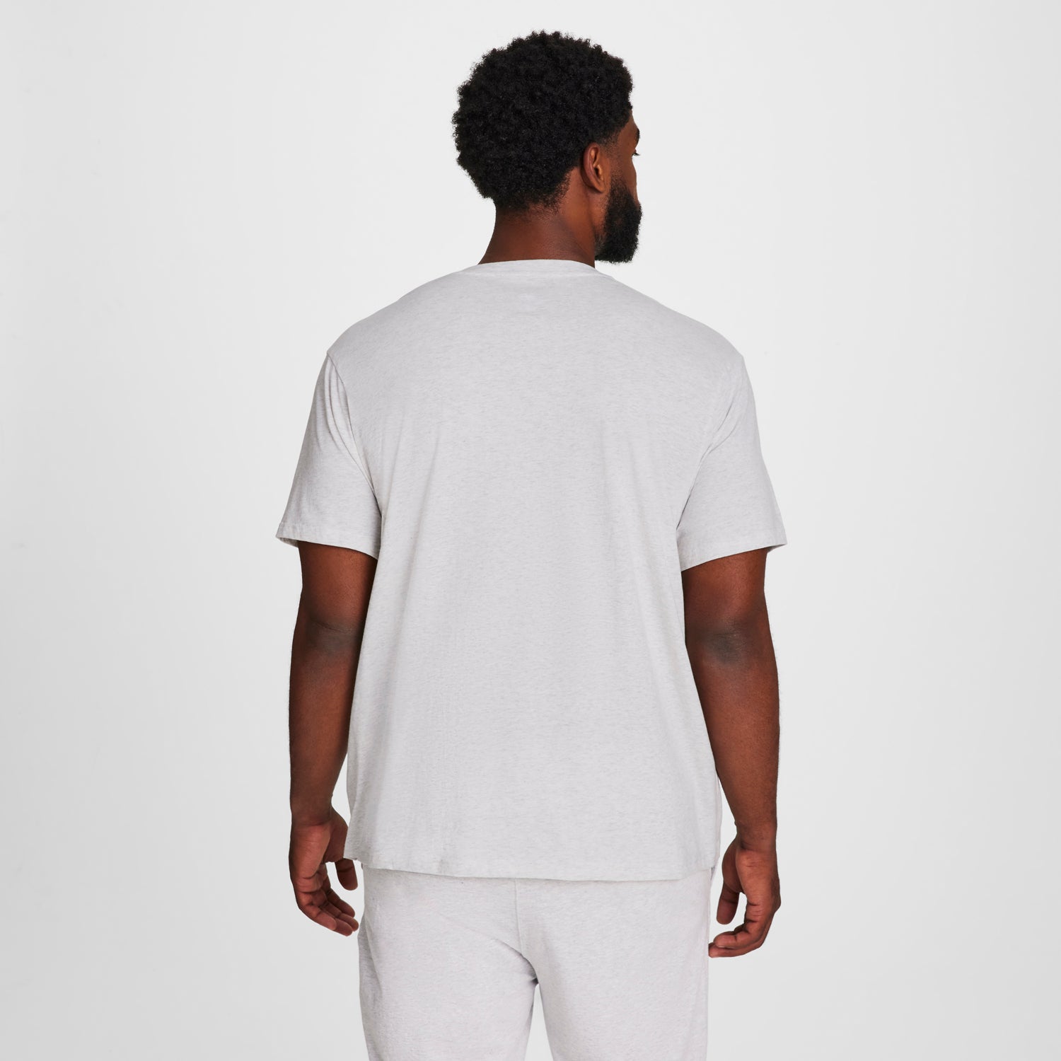 Champion Classic C Logo T-shirt gris chiné coton 3XL