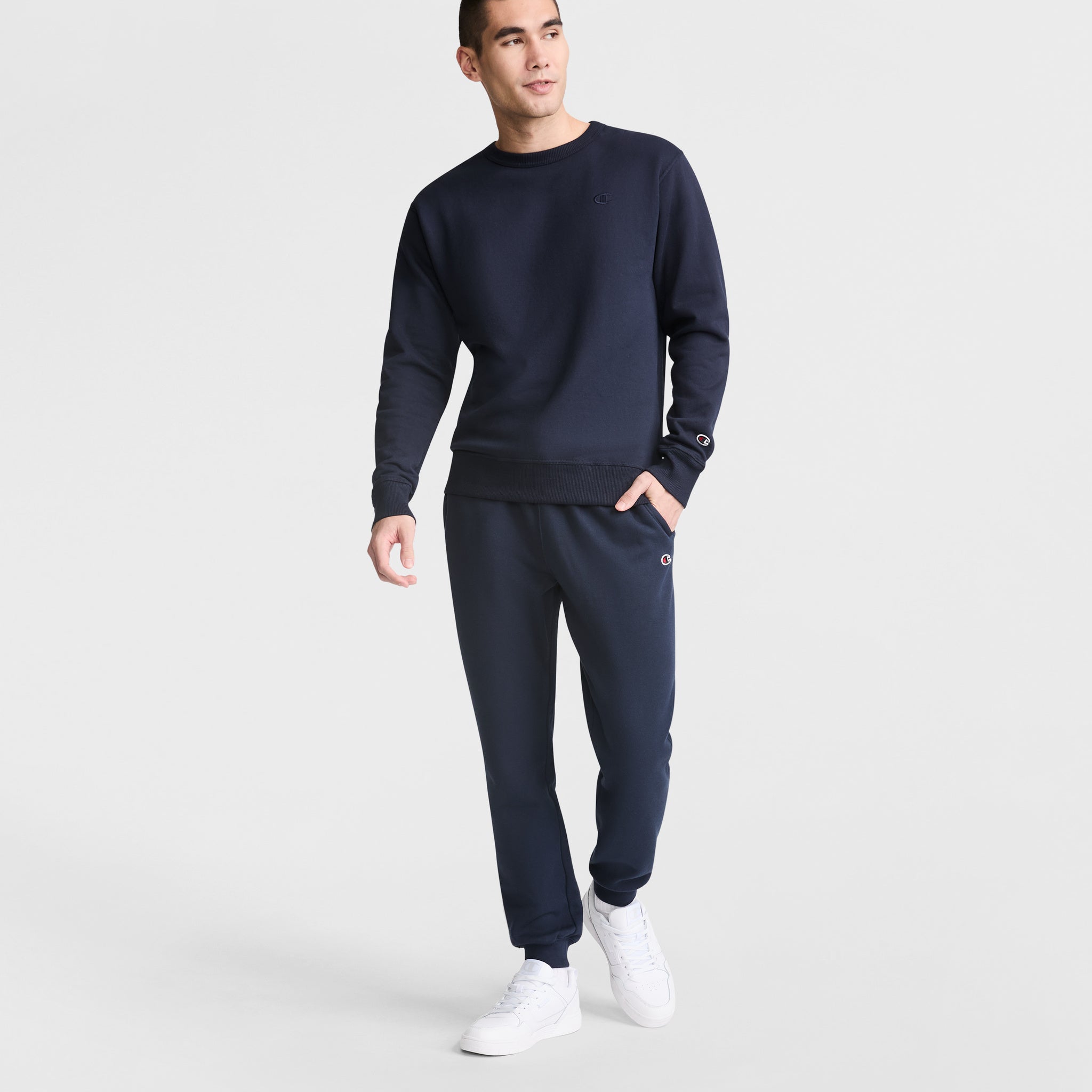 Champion Powerblend Joggers C Logo jogging bleu marine coton