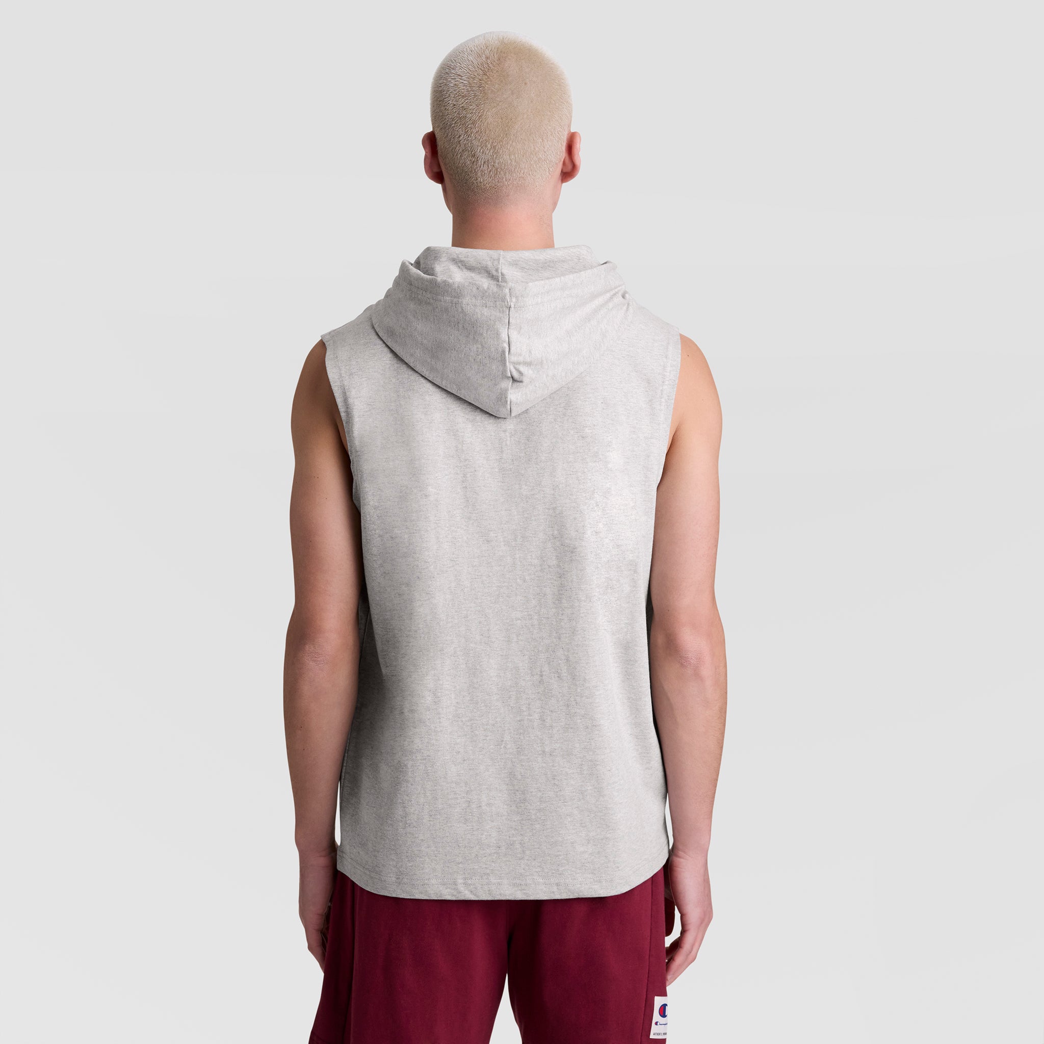 Champion Sleeveless Hoodie sweat gris sans manches coton S-2XL