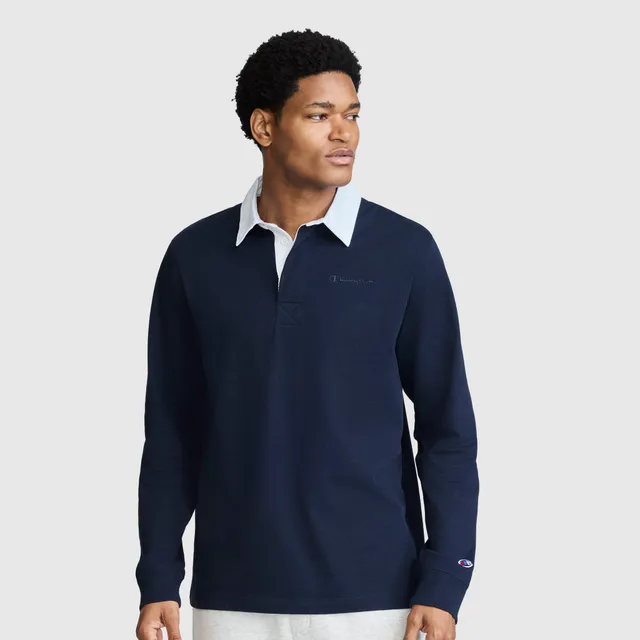 Champion Rugby Shirt Polo rugby homme bleu marine coton