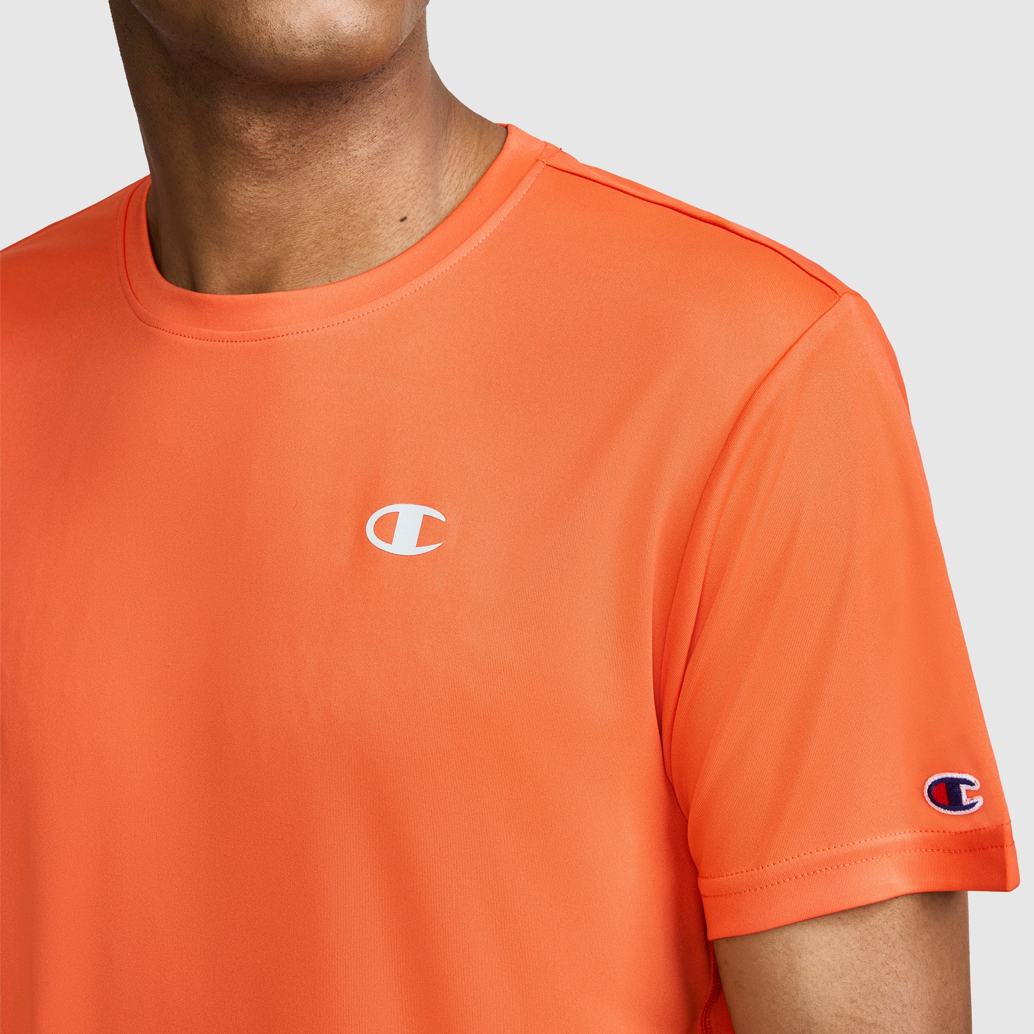 Champion Sport T-Shirt Reflective C Logo tee-shirt homme Tiger Lilly orange
