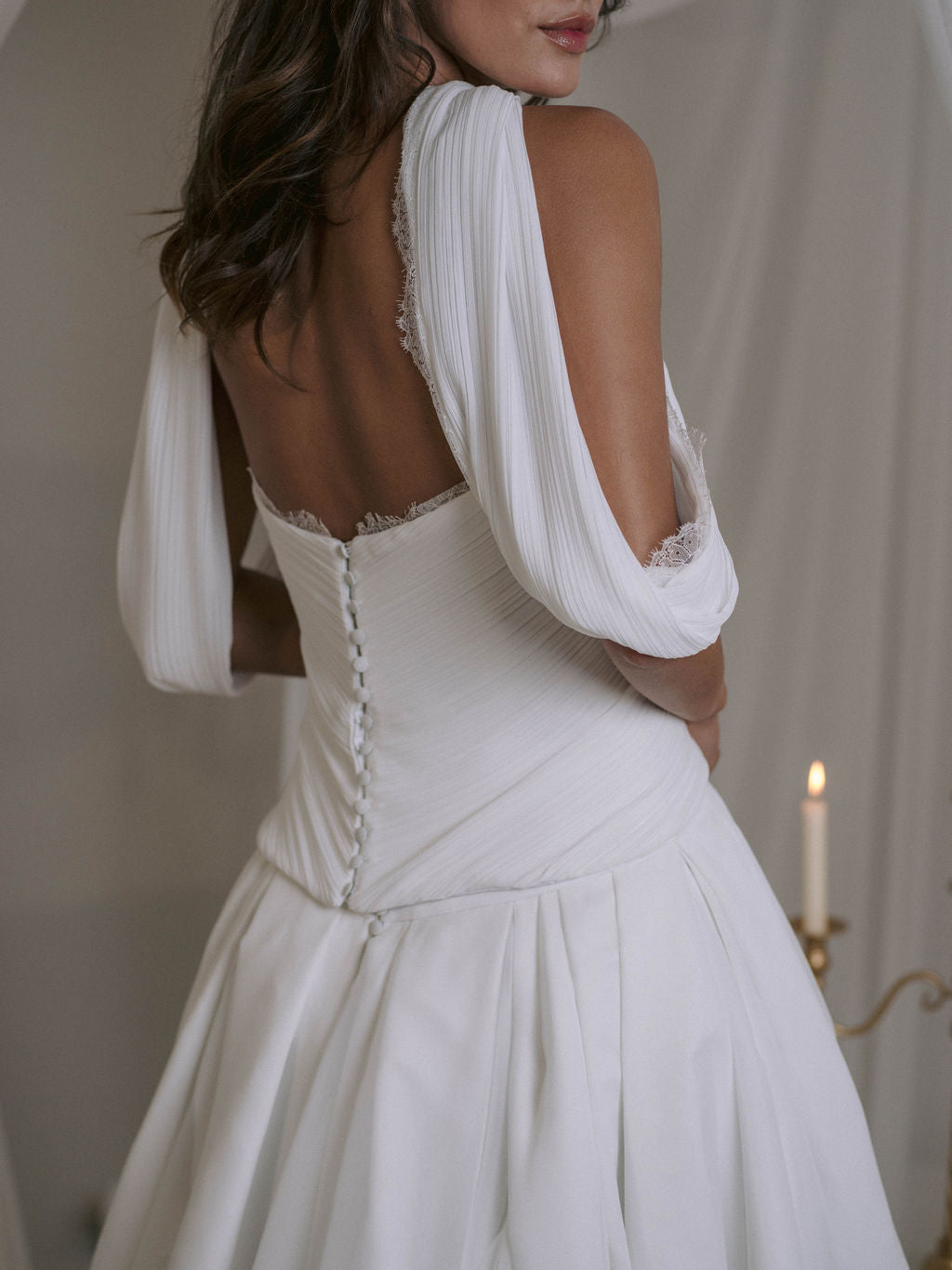 Rime Arodaky Bridal Reverie robe bustier plissée