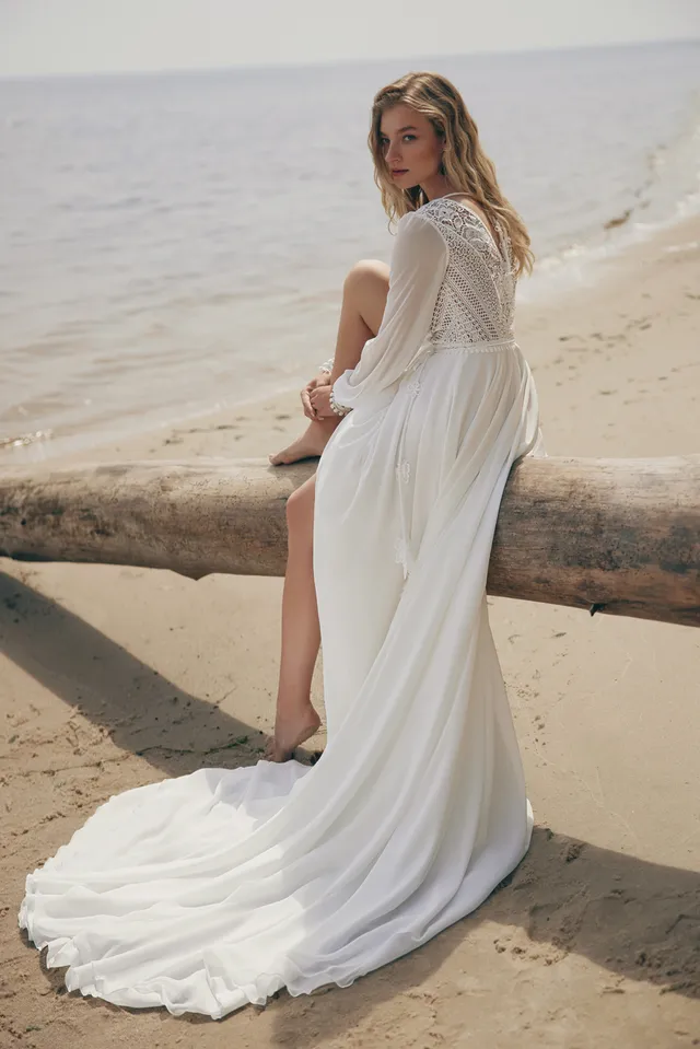 Le Jour de Notre Oui ALMA robe de mariée fluide ivoire