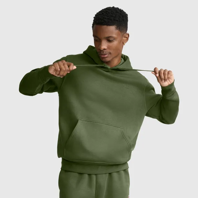 Champion Powerblend C Logo sweat à capuche vert coupe classique