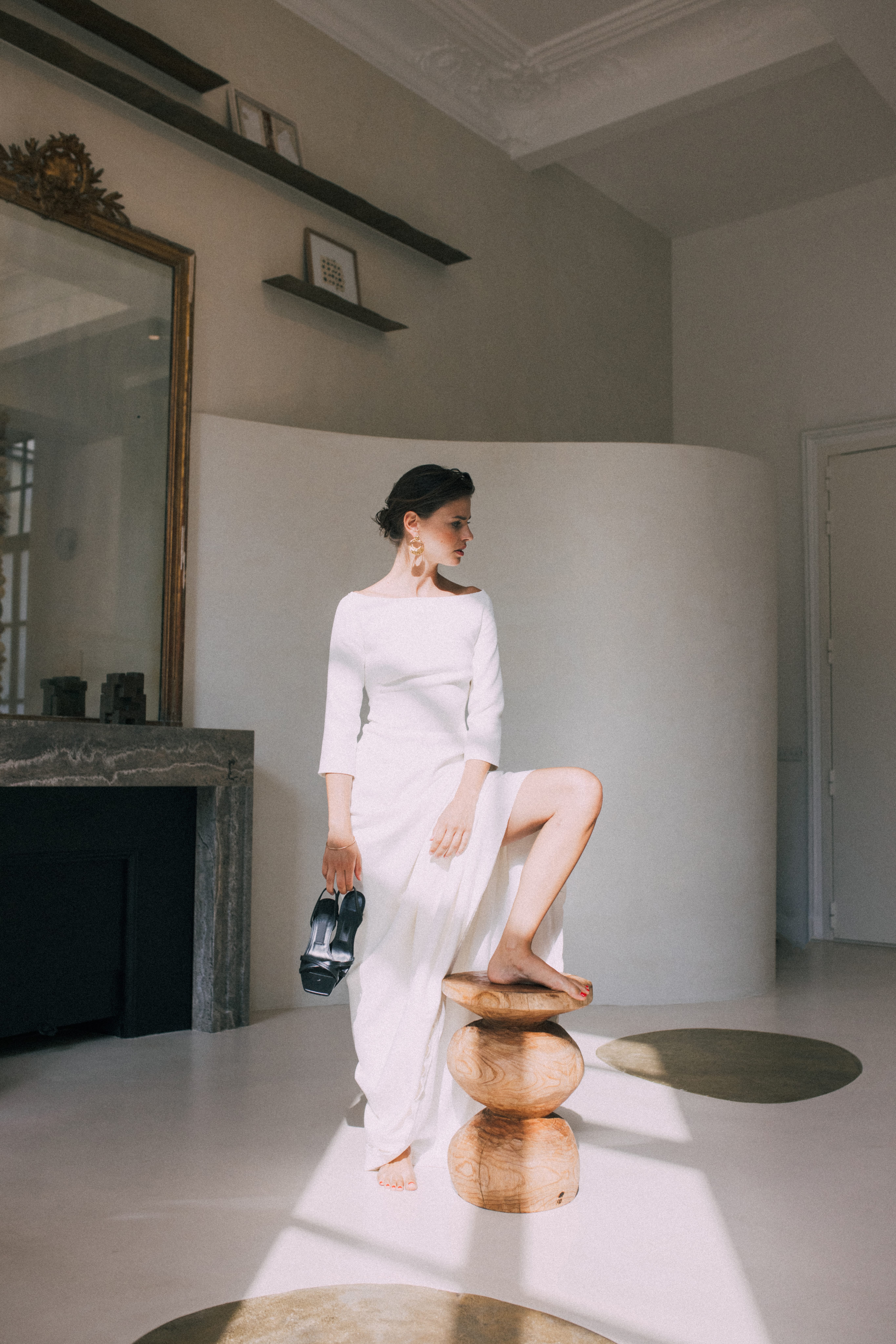 Maison Floret Sur-mesure Astaire robe crêpe dos fermé